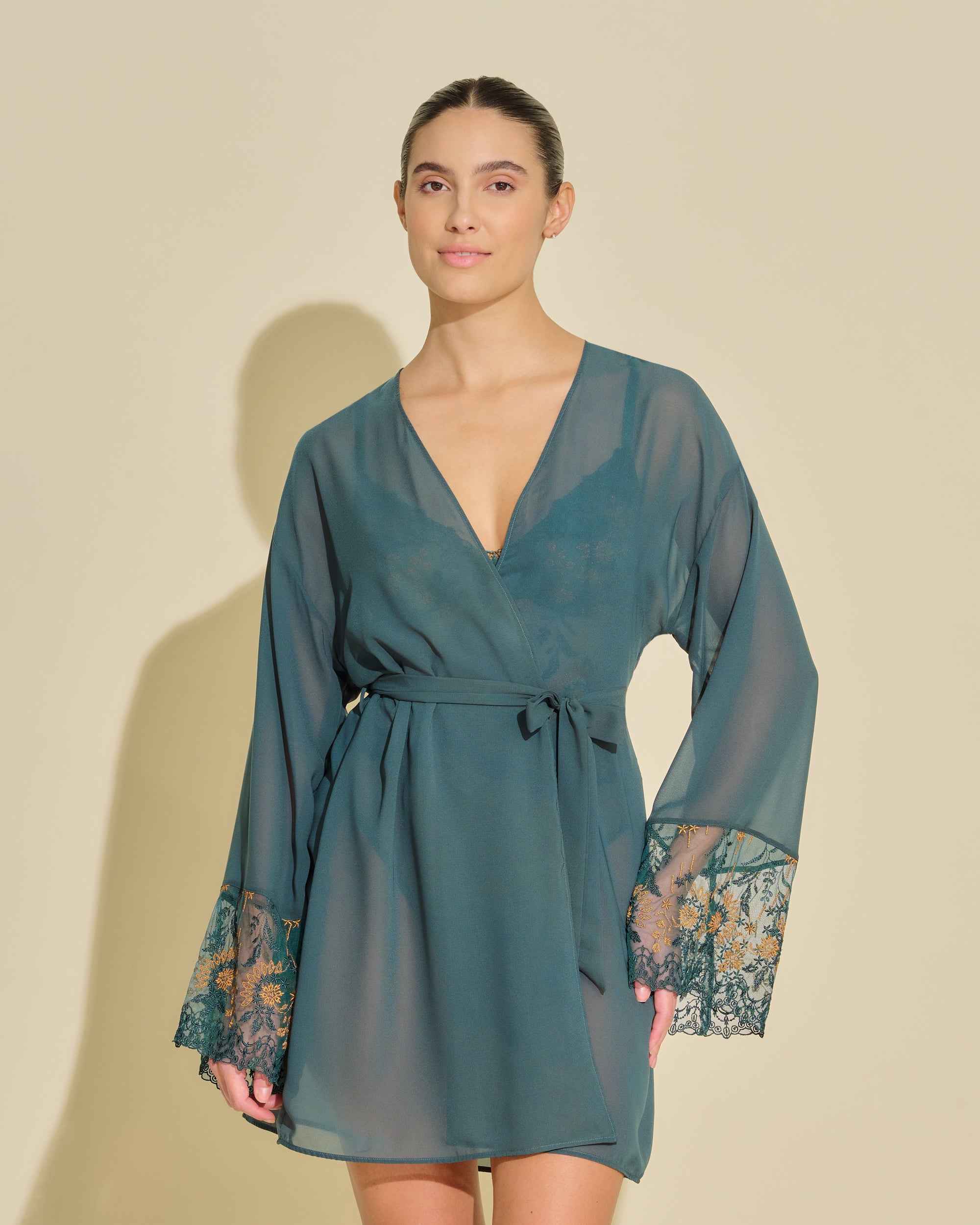Verte Robe De Chambre - Ushuaya Peignoir