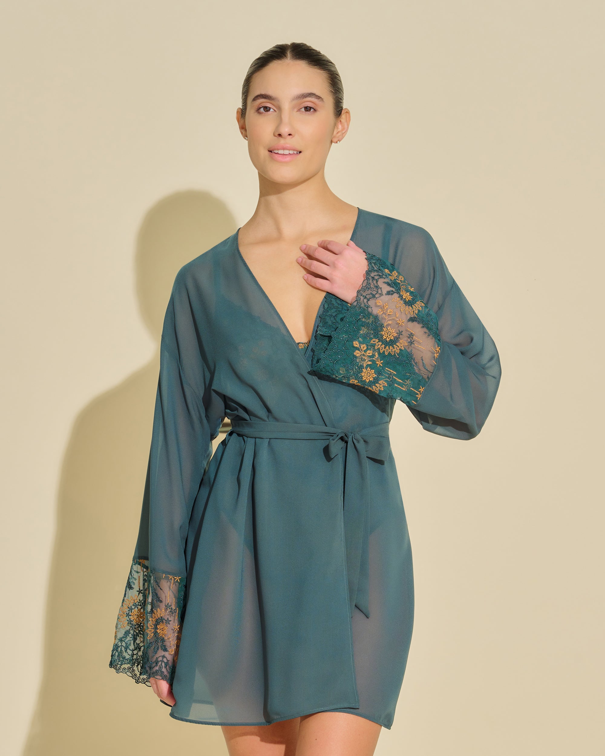Verte Robe De Chambre - Ushuaya Peignoir