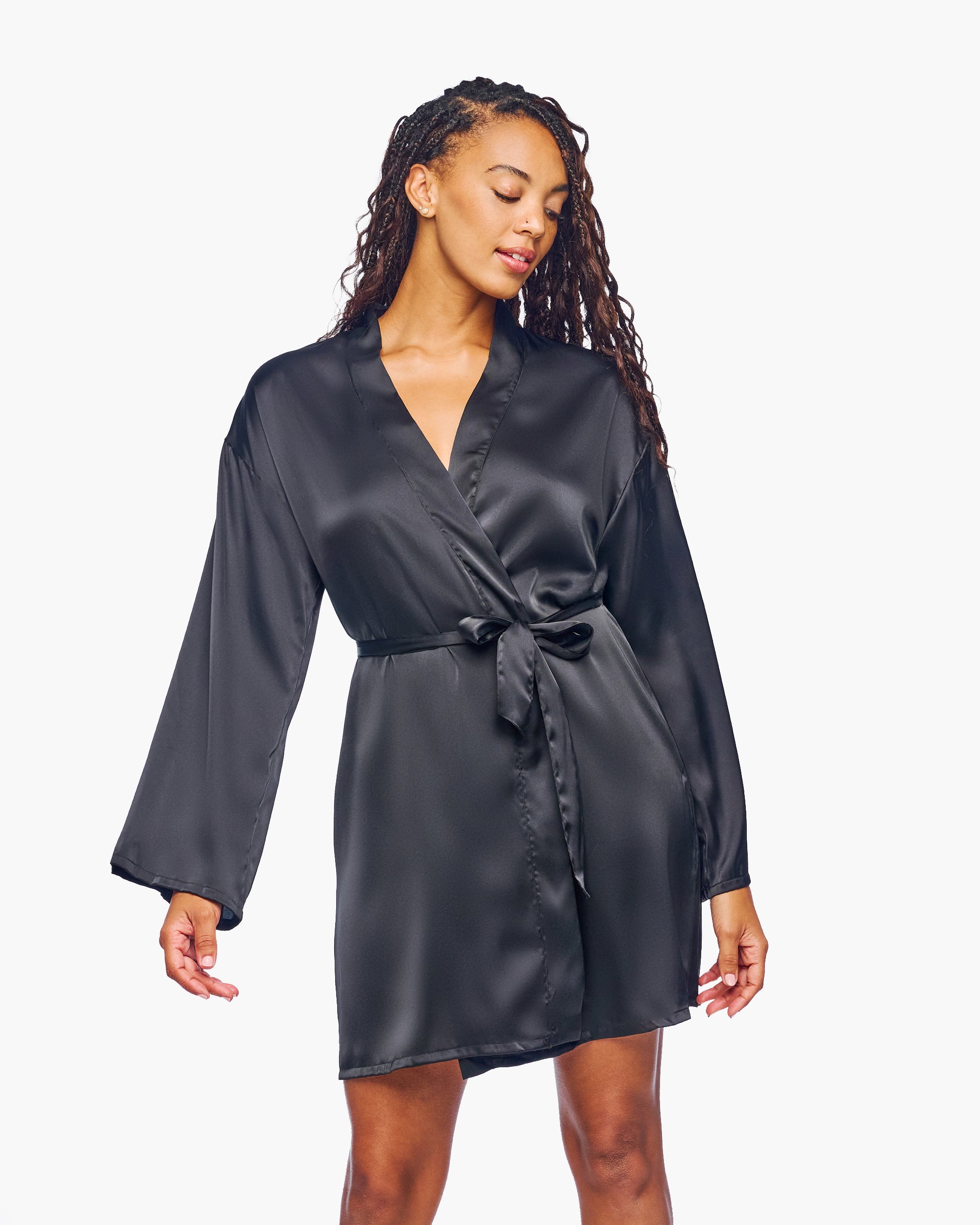 Noir Robe De Chambre - Virna Robe De Chambre