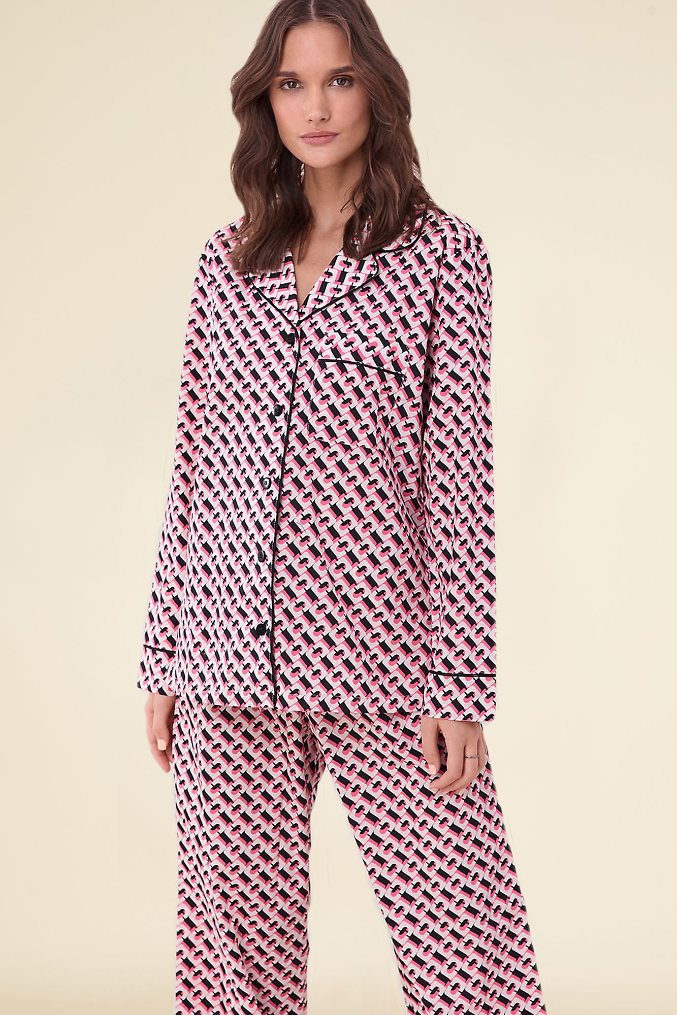 Imprimé Ensemble - DVF Bella Long Sleeve Top & Pant Pajama Set