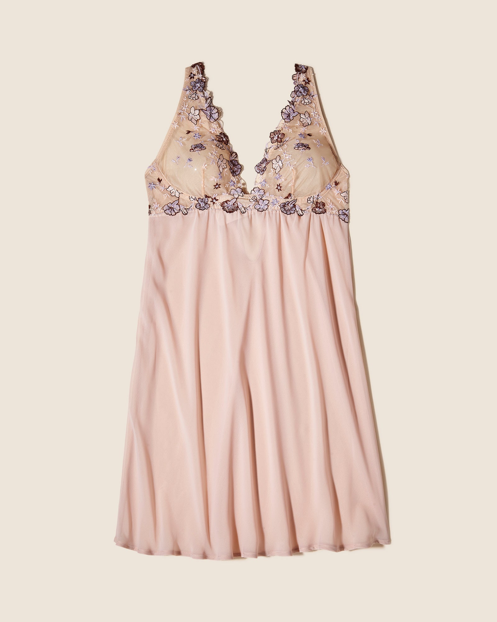 Rose Chemise De Nuit - Abri Chemise