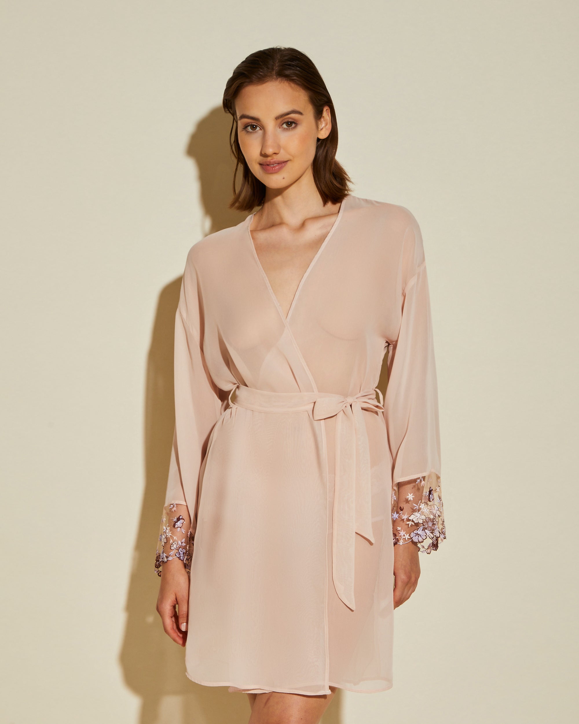 Rose Robe De Chambre - Abri Peignoir