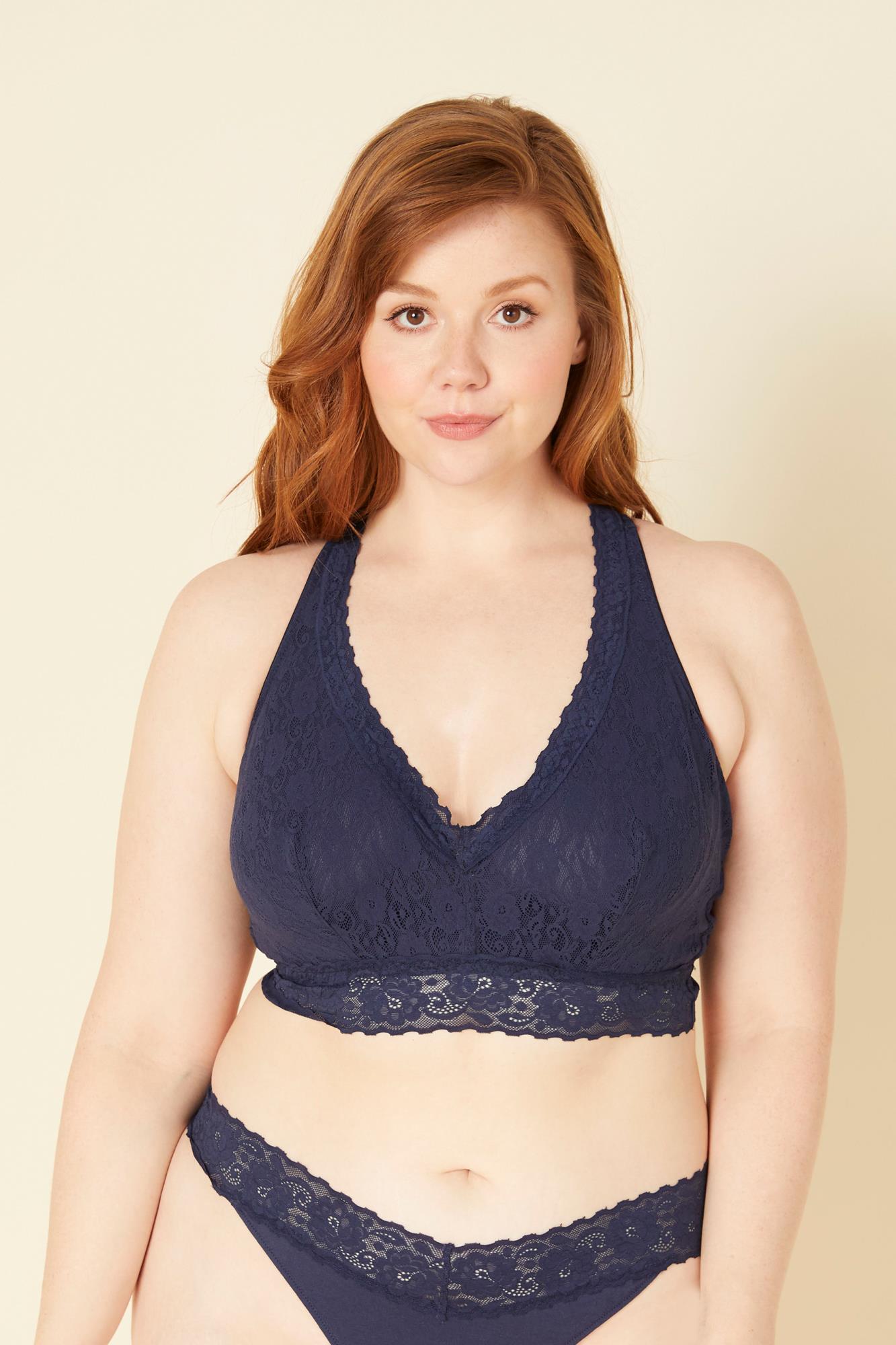 Blau Bralette - Cosabella Amore Adore Übergröße Racerback-Ralette