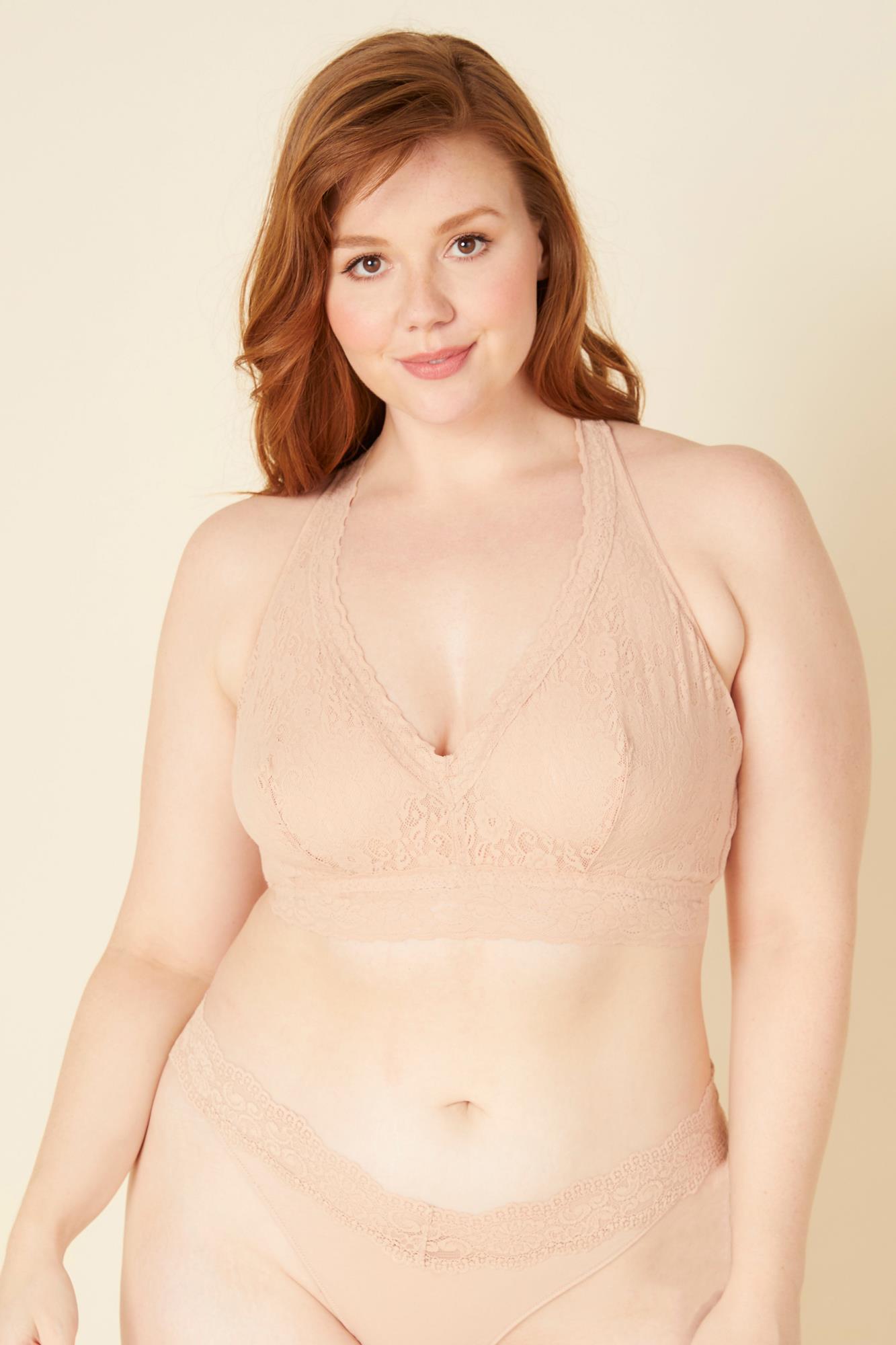Marron Bralette - Cosabella Amore Adore Brassière À Dos Nageur Grande Taille