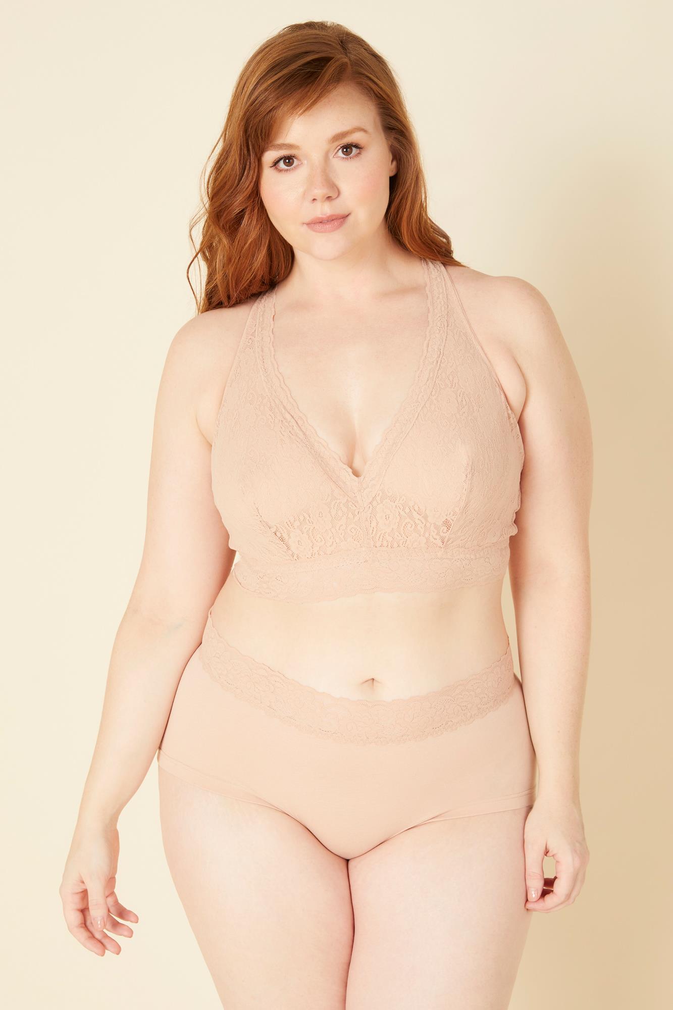 Marron Bralette - Cosabella Amore Adore Brassière À Dos Nageur Grande Taille