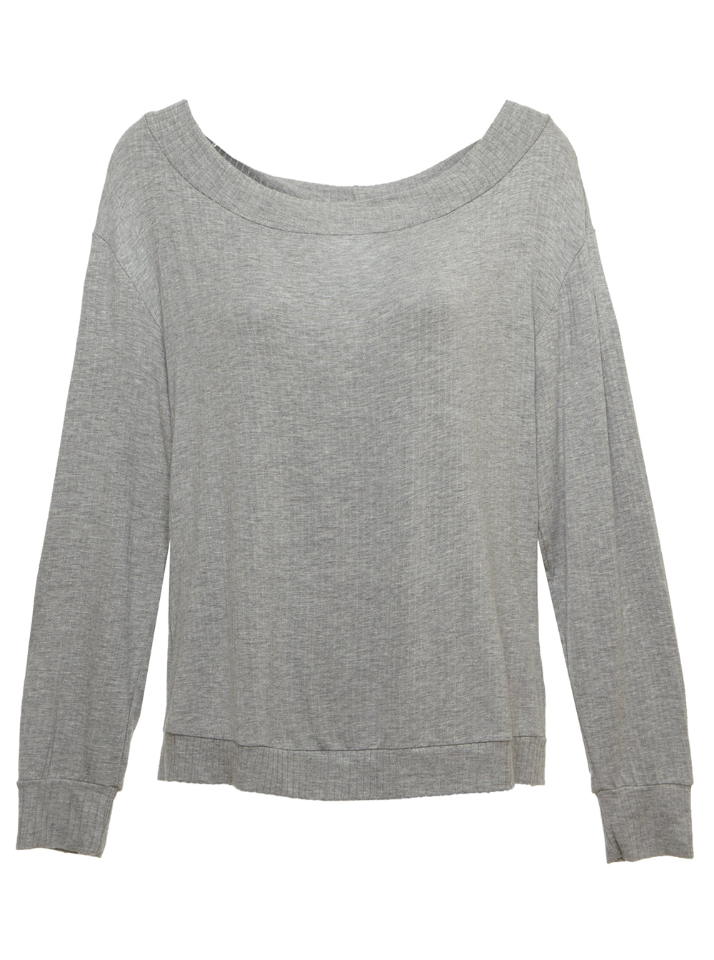 Grau Top - Alessandra Longsleeve-Oberteil
