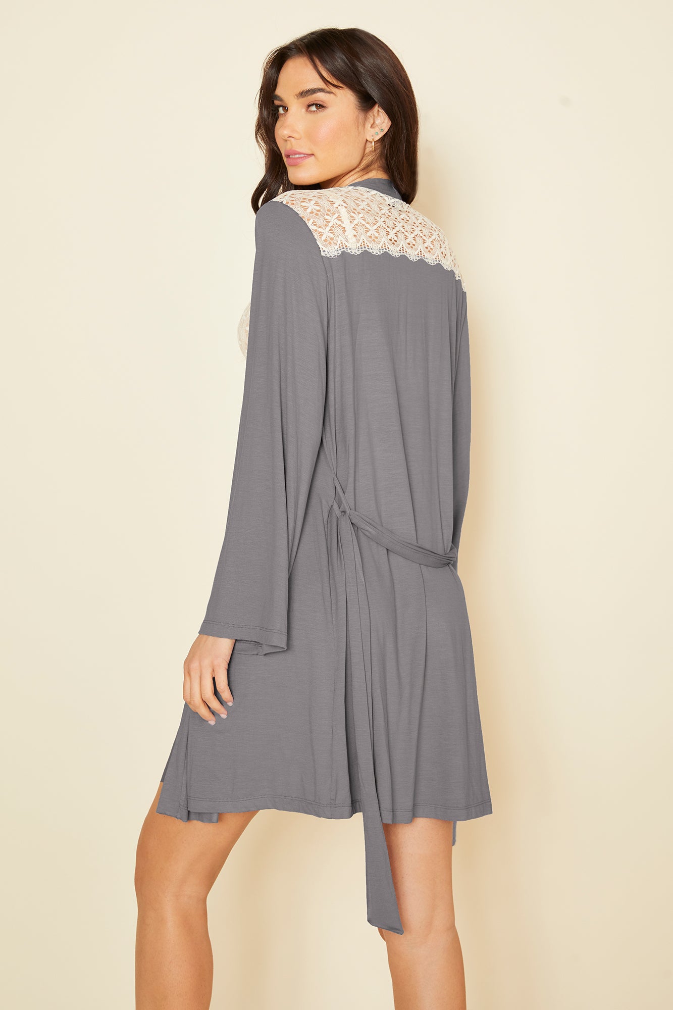 Grise Robe De Chambre - Alessia Robe De Chambre