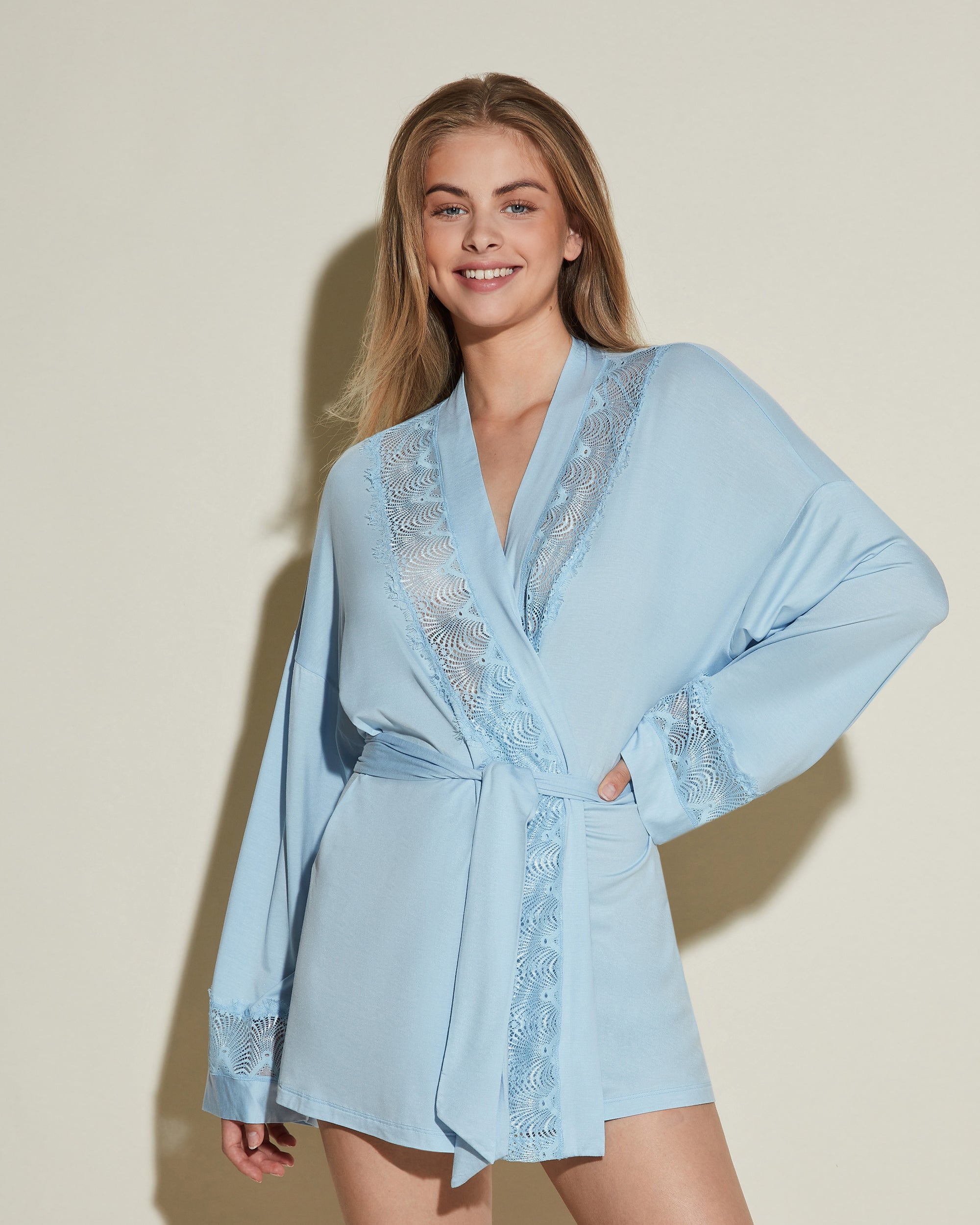 Bleue Robe De Chambre - Allure Sleep Robe De Chambre