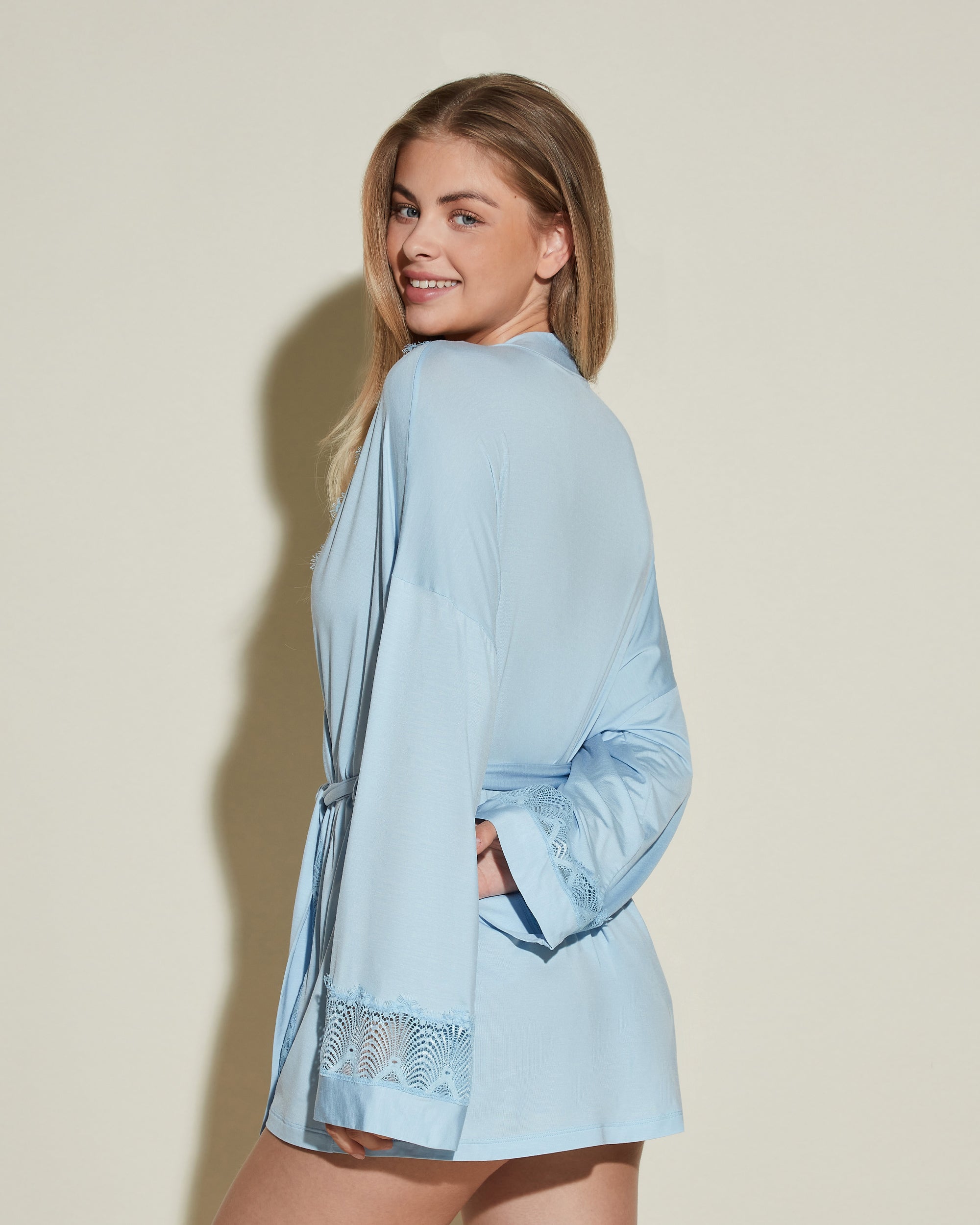 Bleue Robe De Chambre - Allure Sleep Robe De Chambre