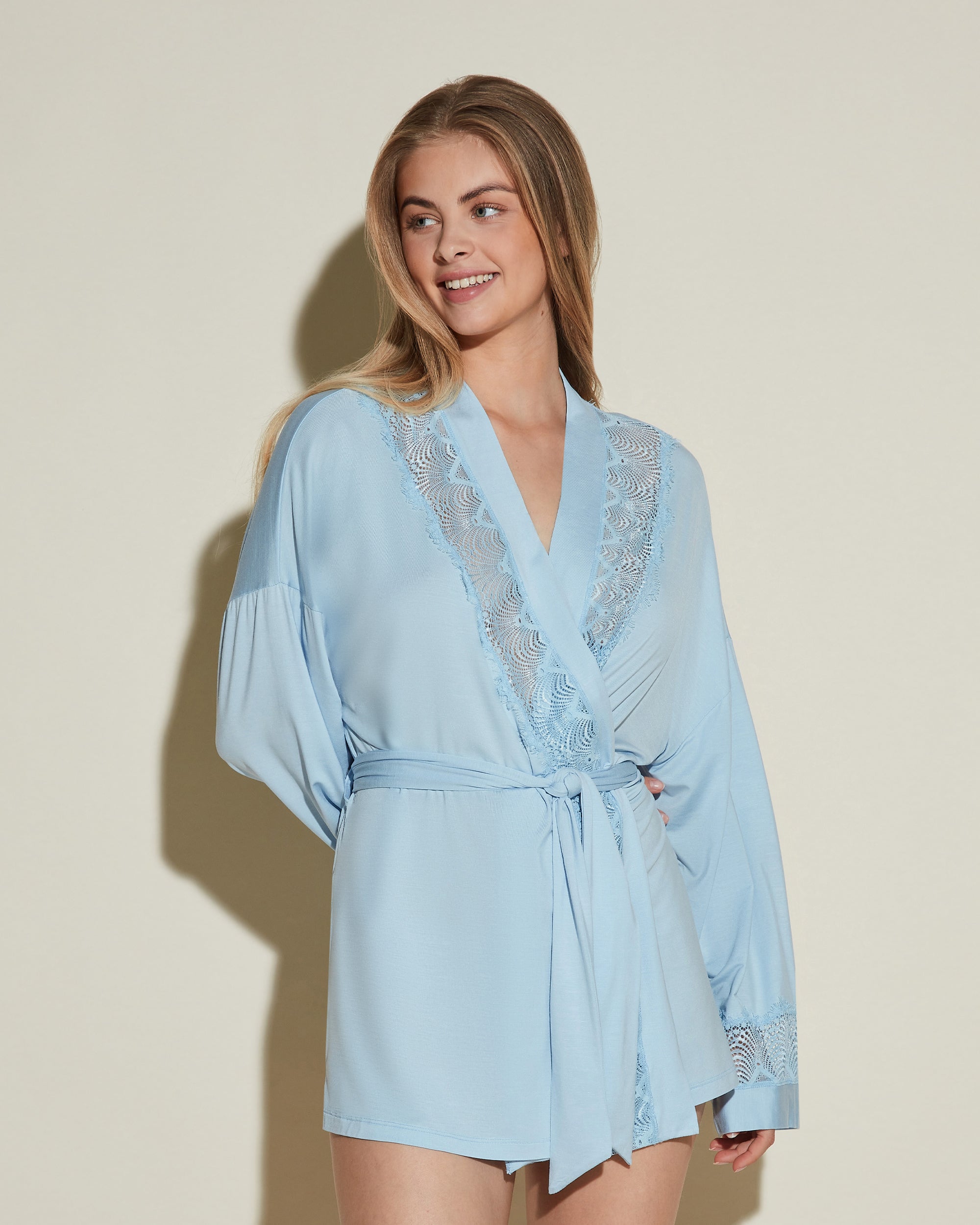 Bleue Robe De Chambre - Allure Sleep Robe De Chambre