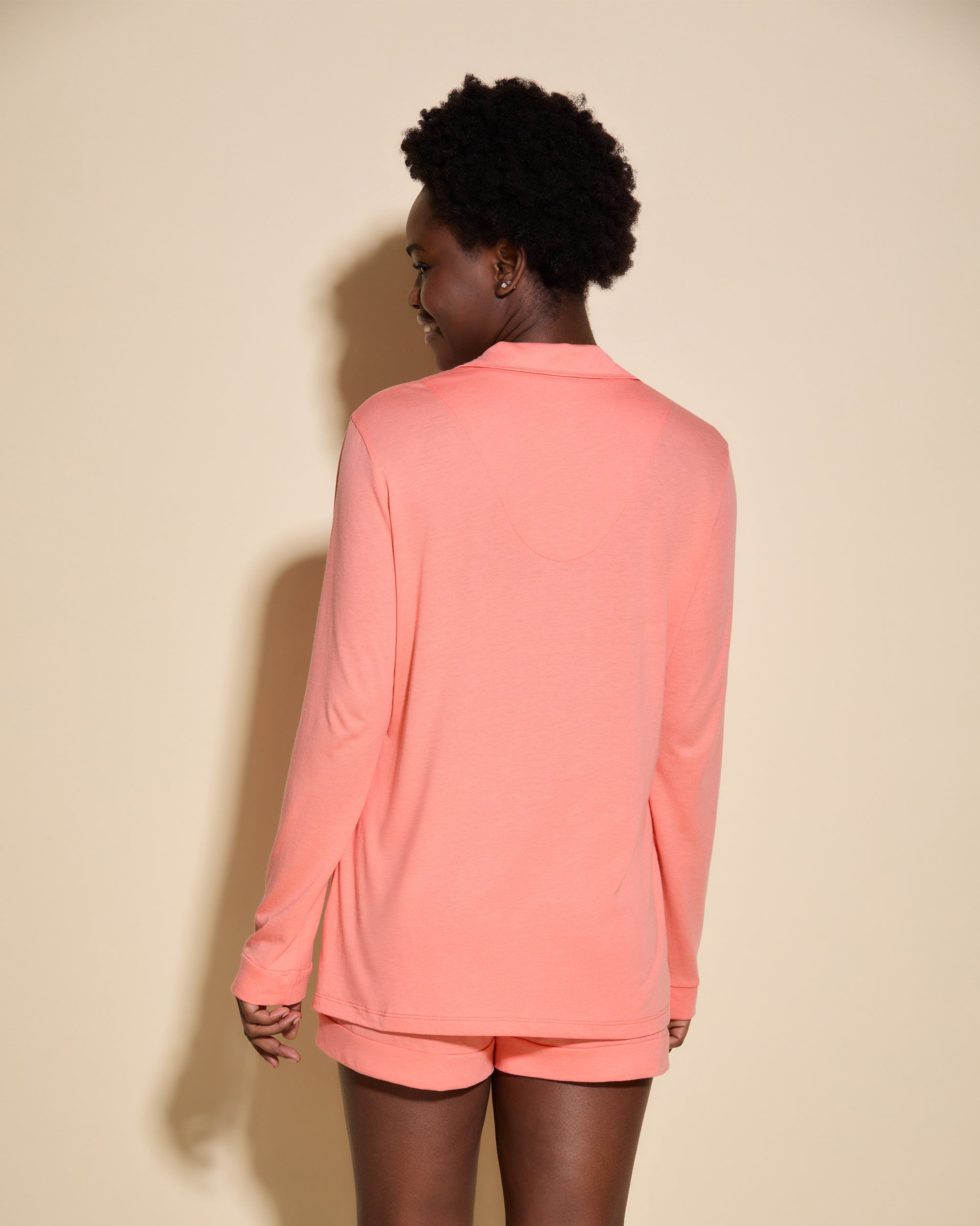 Orange Set - Bella Long Sleeve Top & Boxer Pajamas