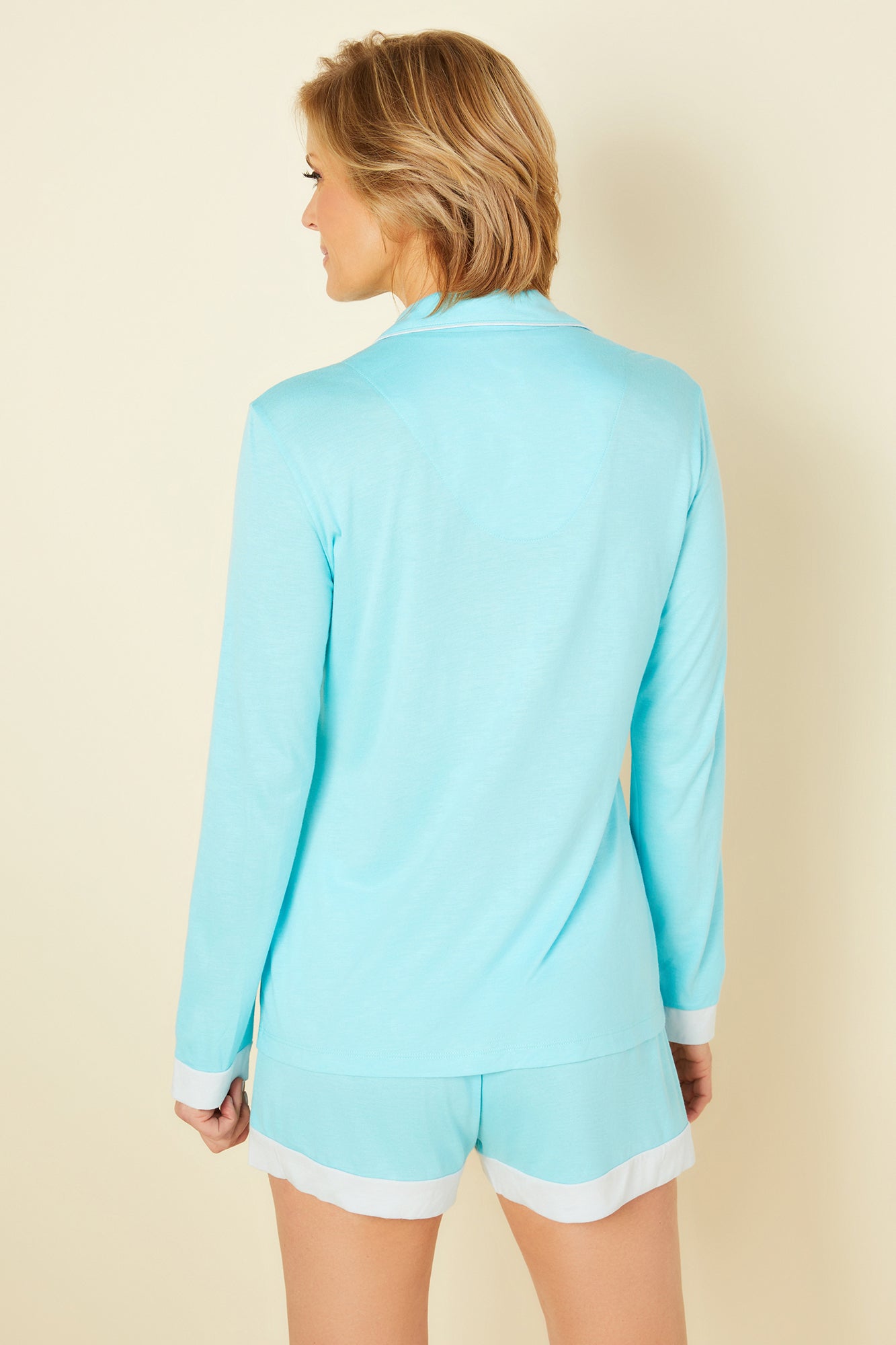 Green Set - Bella Long Sleeve Top & Boxer Pajamas