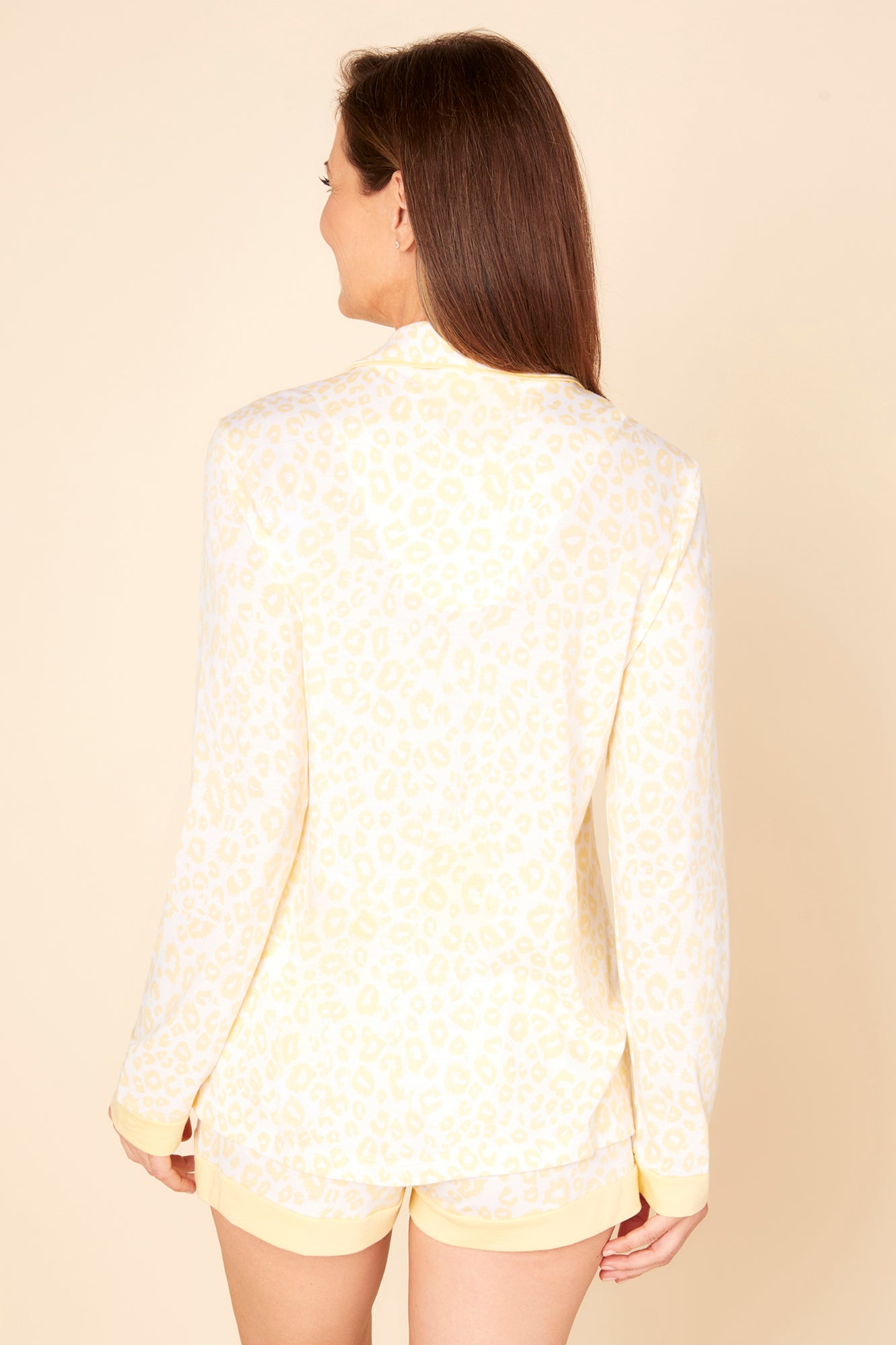 Yellow Set - Bella Printed Printed Long Sleeve Top And Boxer