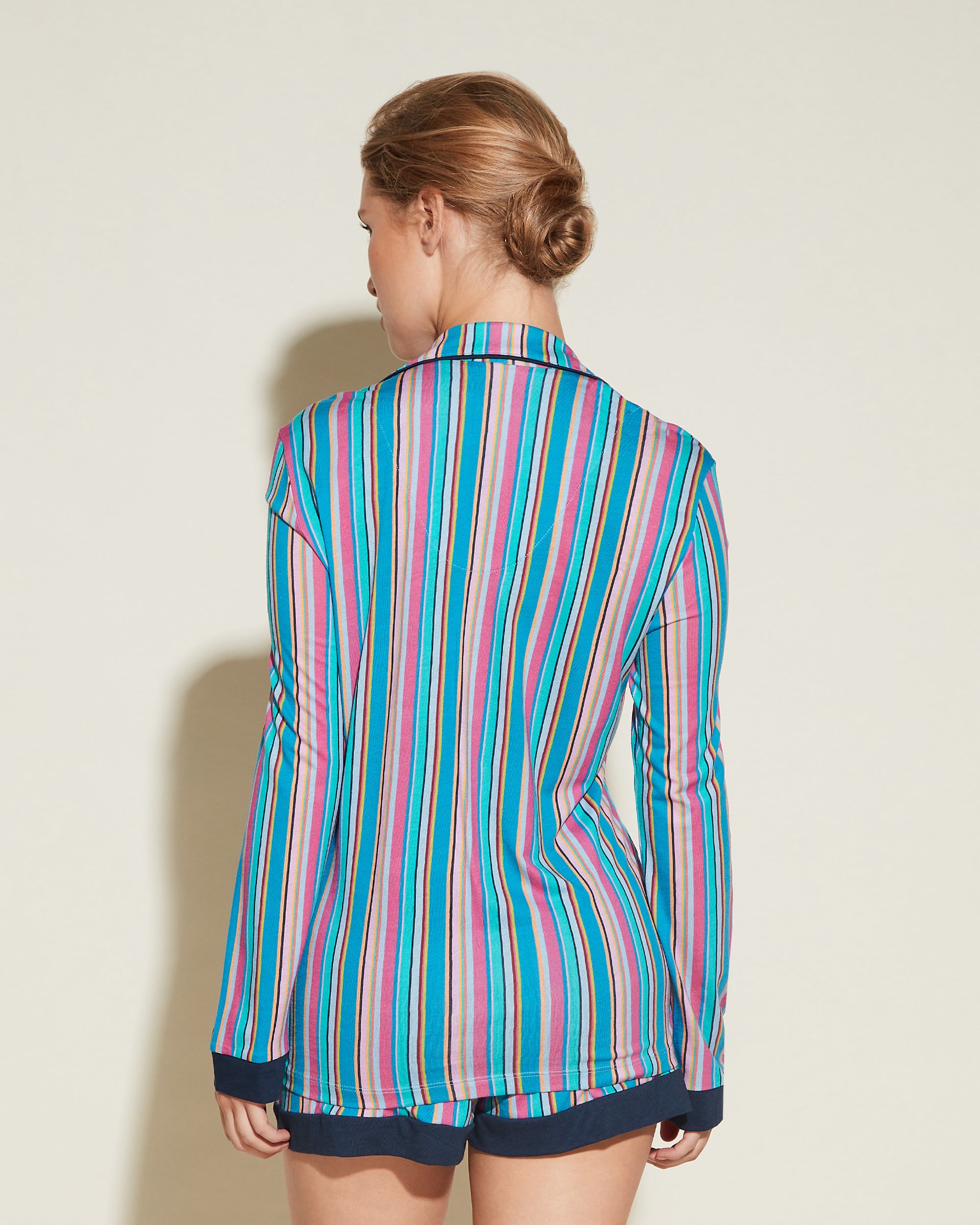 Stampa Set - Bella Printed Pigiama Con Top Stampato  A Maniche Lunghe E Boxer