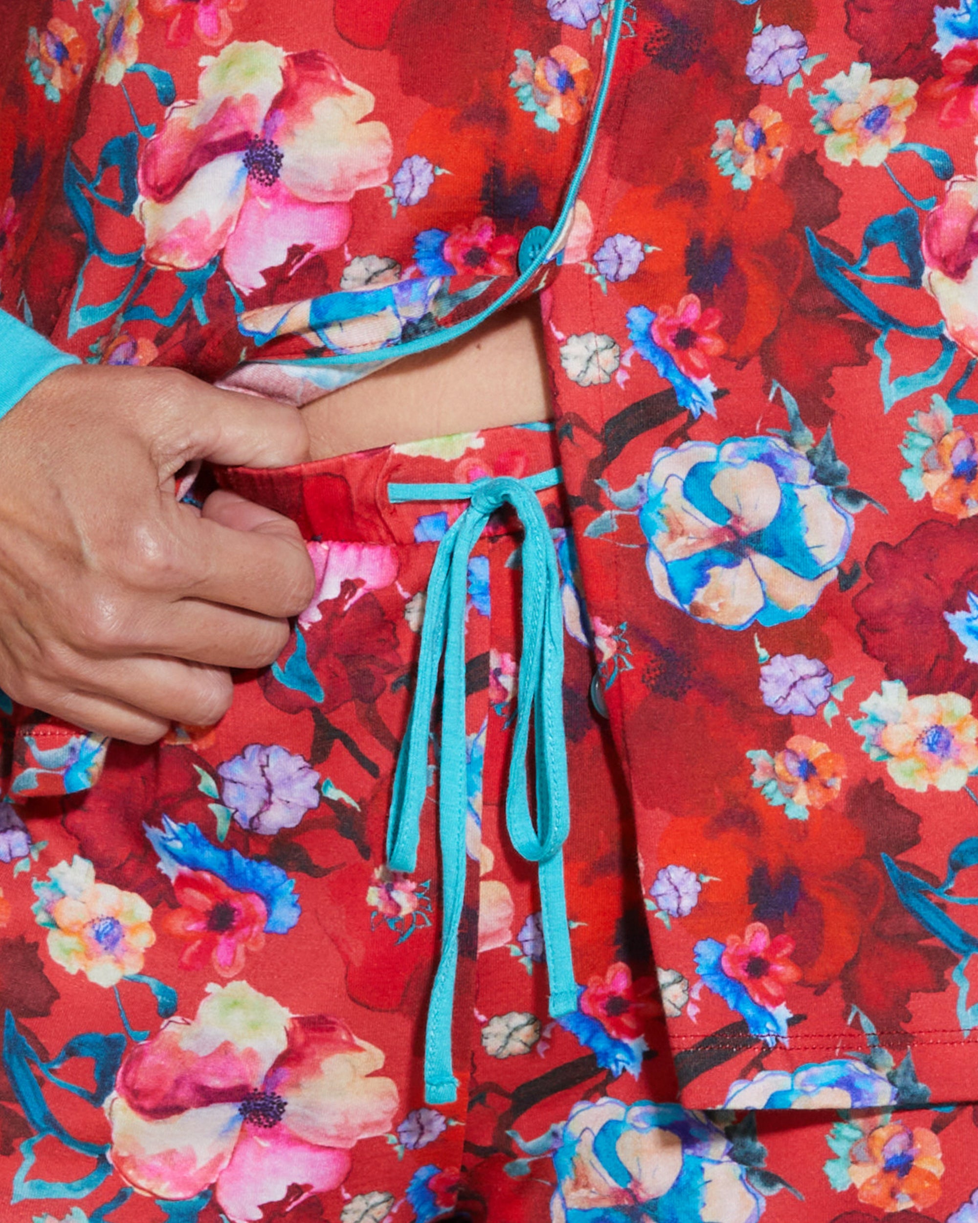 Imprimé Ensemble - Bella Printed Haut Manches Longues Et Boxer À Imprimés