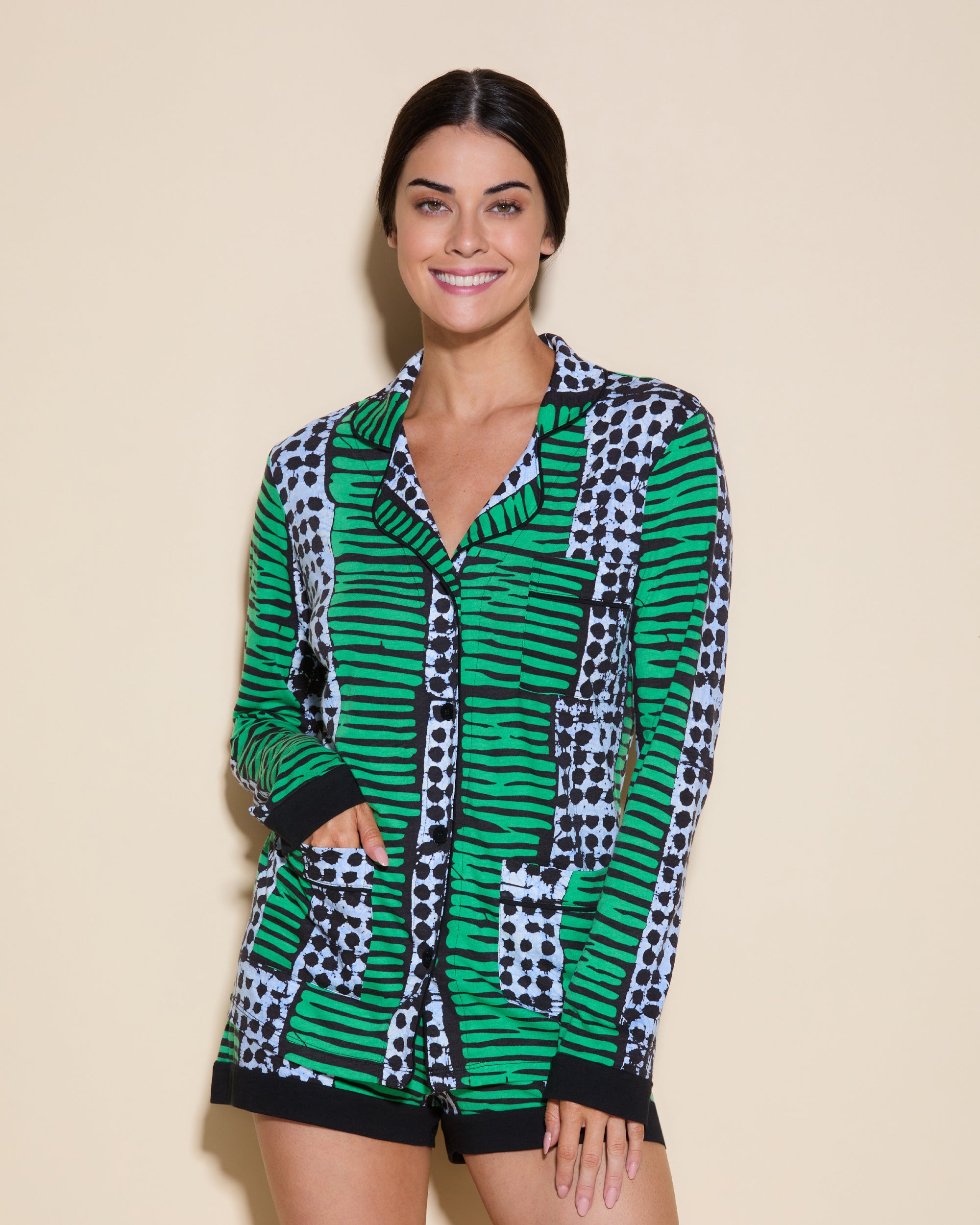 Gedruckt Set - Bella Printed Boxer-Short Pyjama-Set