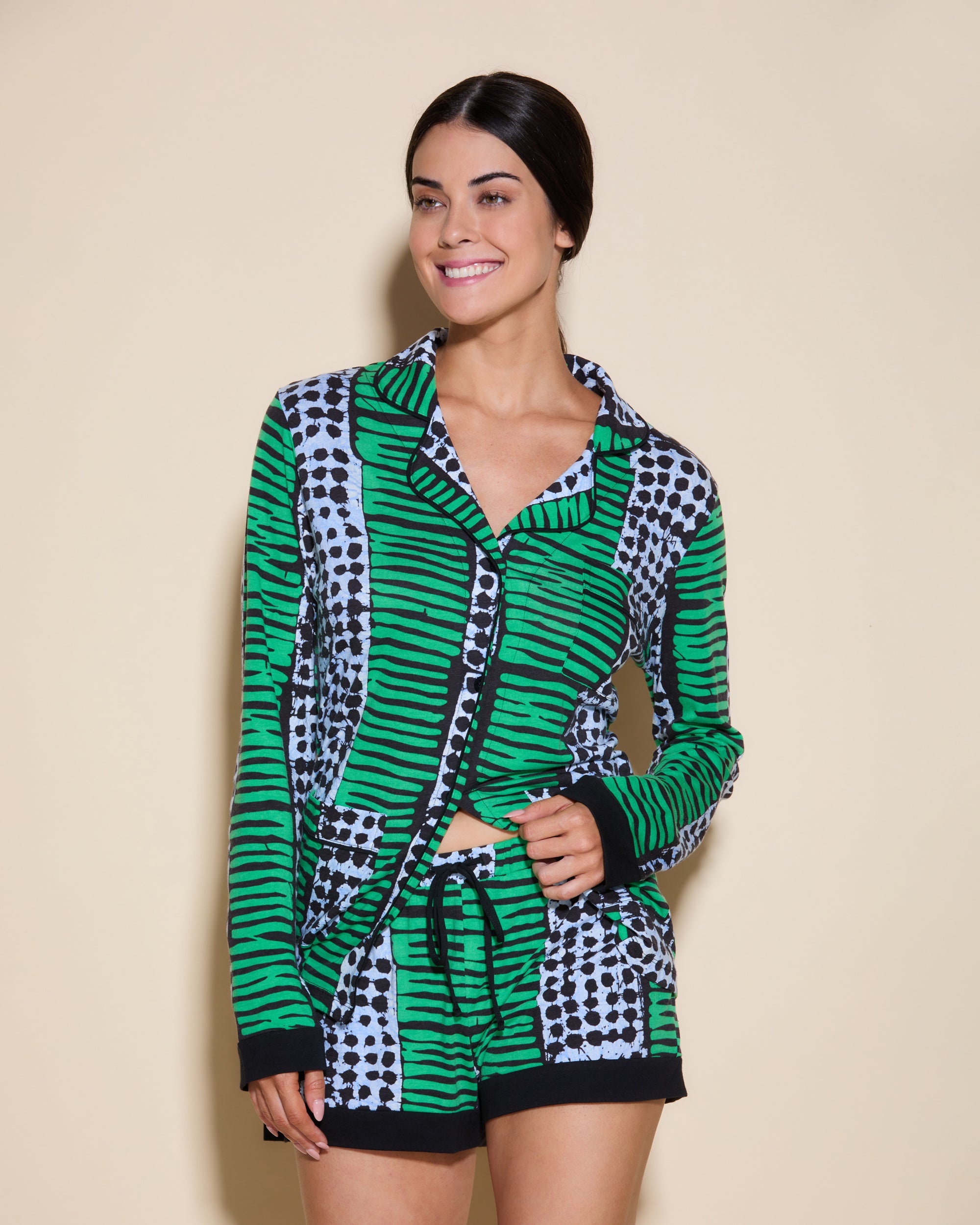 Gedruckt Set - Bella Printed Boxer-Short Pyjama-Set