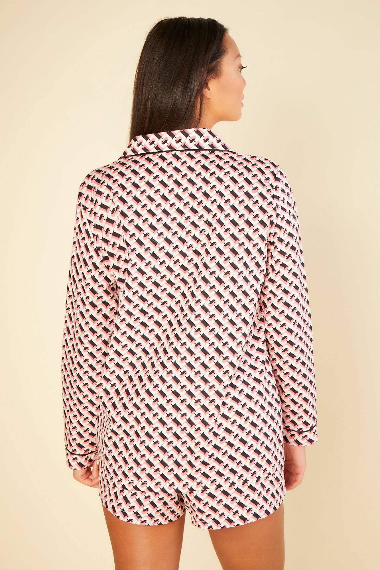 Print Set - Bella Lite Print Long Sleeve Top & Boxer PJ Set