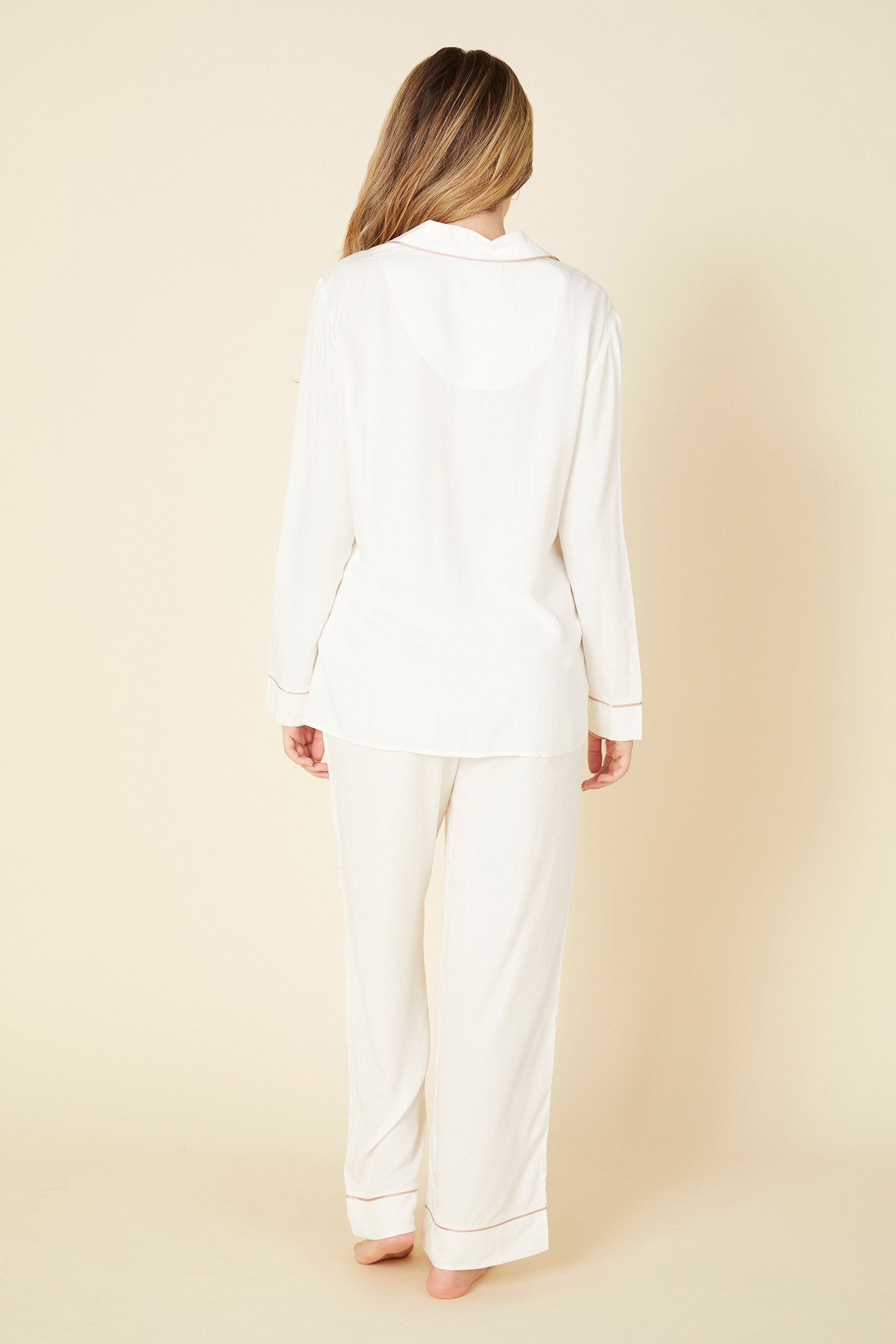 Beige Ensemble - Bella Luxe Haut À Manches Longues Et Pantalon