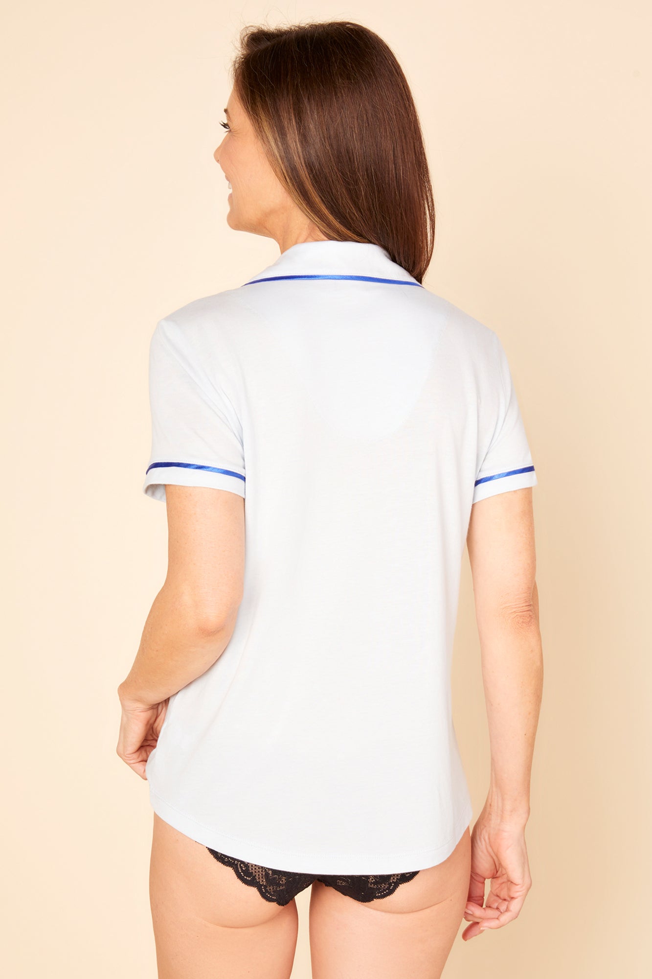 Blue Top - Bella Short Sleeve Pajama Top