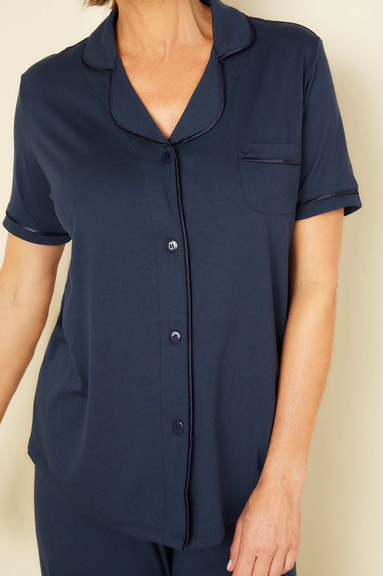 Blue Top - Bella Short Sleeve Pajama Top