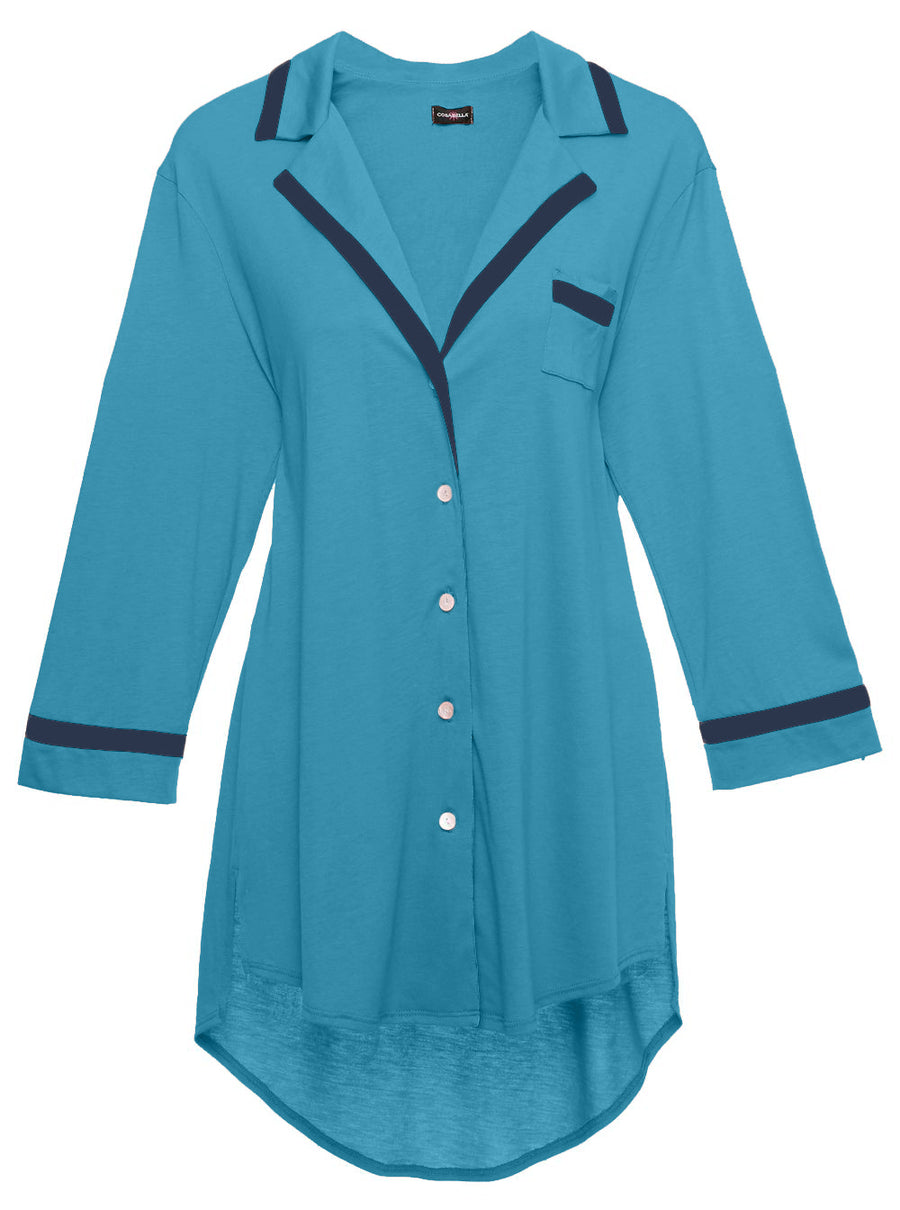 Bleue Chemise, Bella Chemise De Nuit