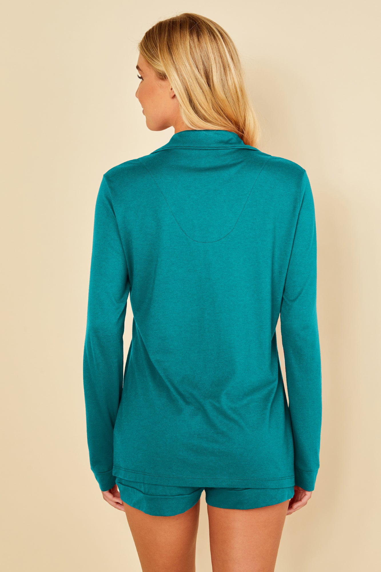 Verde Tops - Bella Camisa De Pijama De Manga Larga