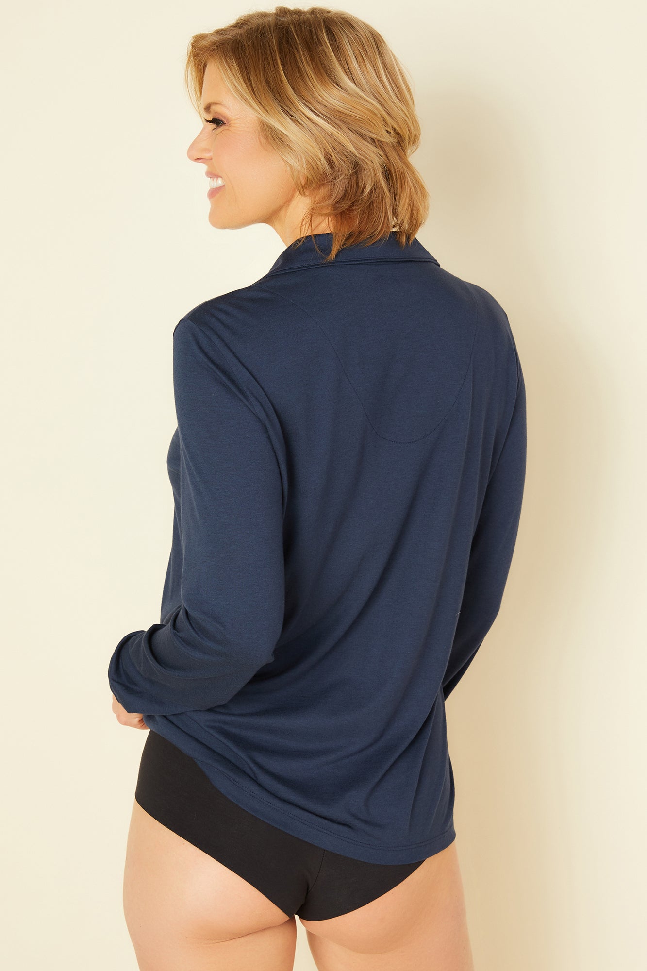 Blau Top - Bella Langärmliges Oberteil.