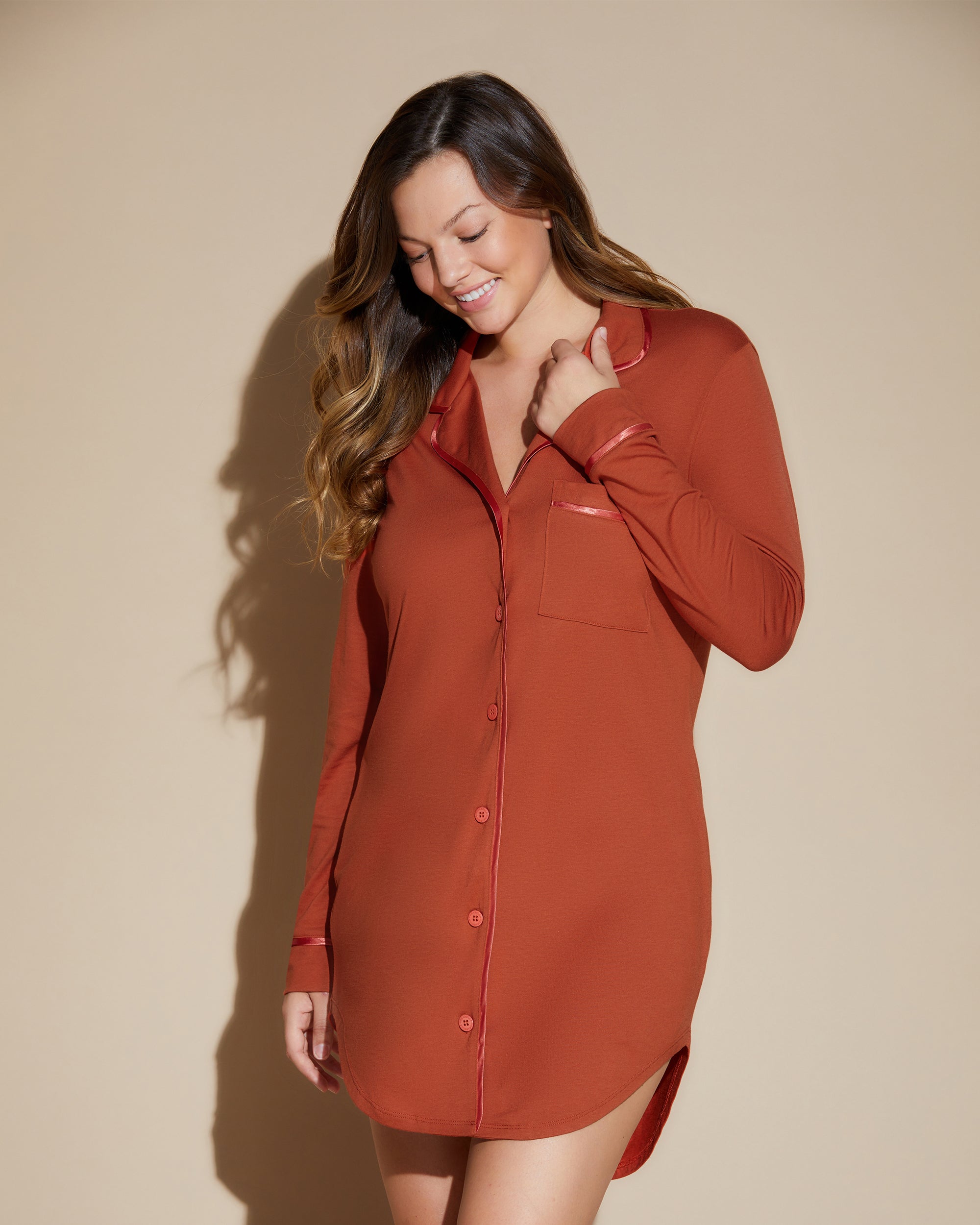 Arancia Maglie - Bella Camicia Da Notte