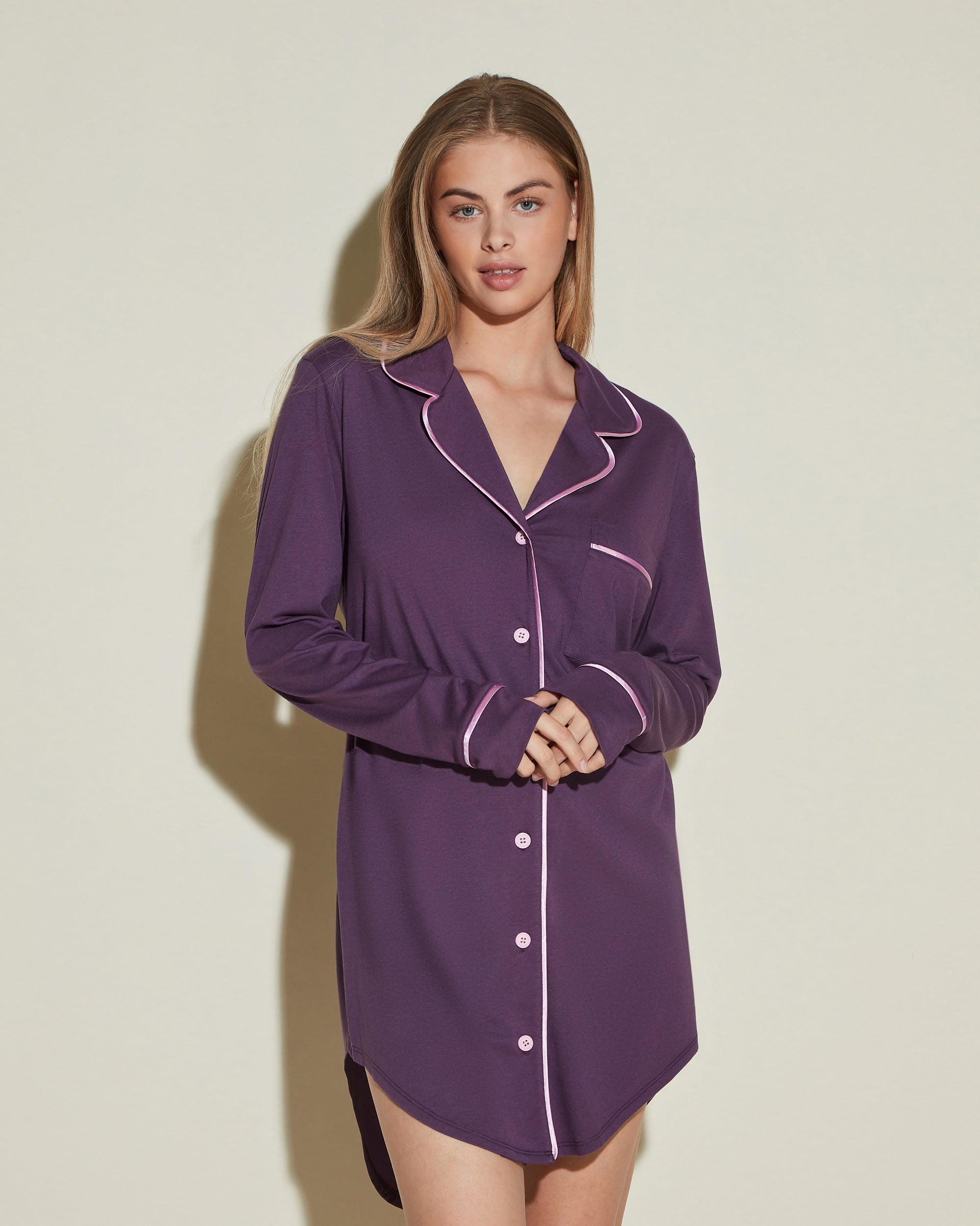 Lila Shirt - Bella Nachthemd