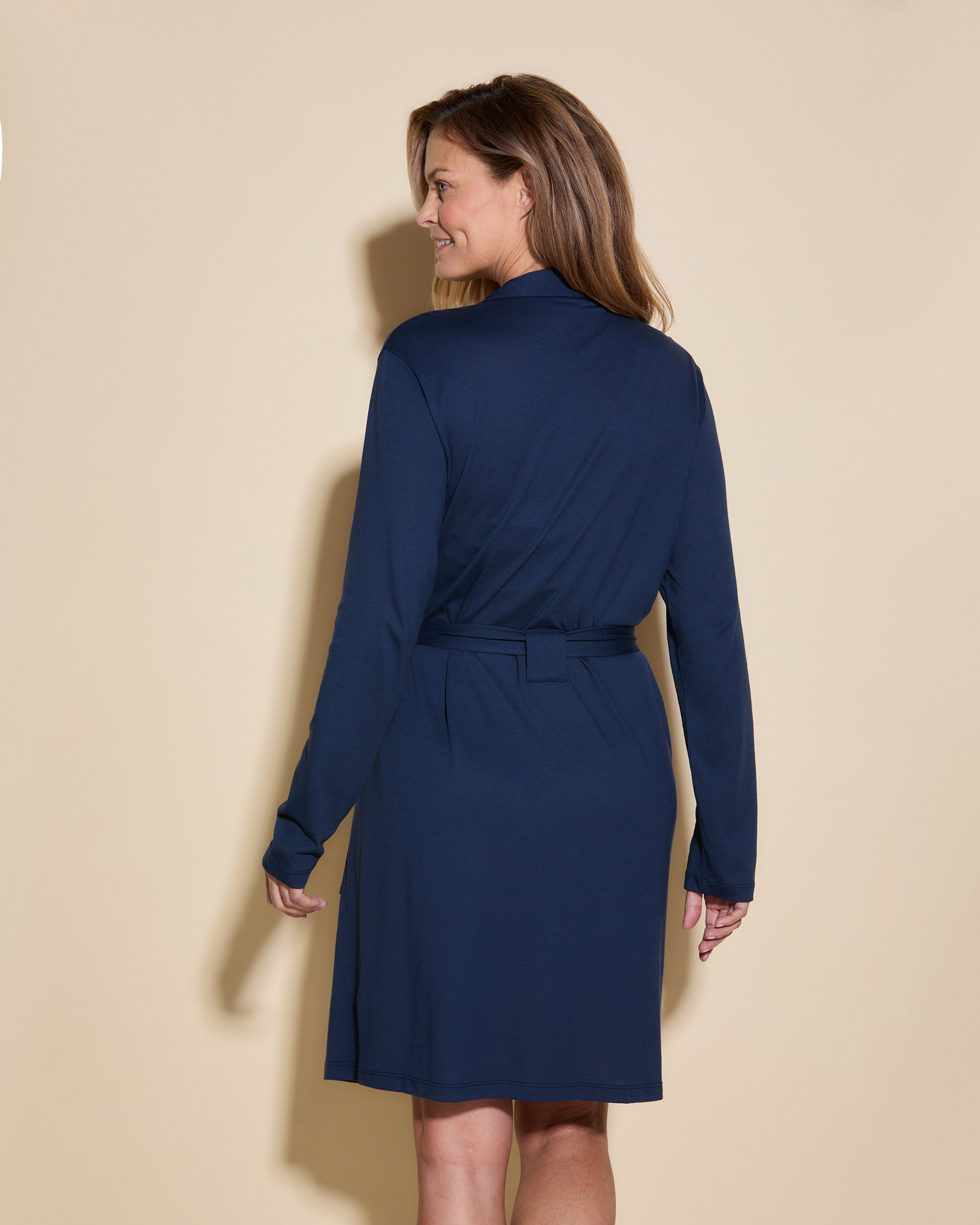 Blu Vestaglie - Bella Vestaglia A Maniche Lunghe Con Tasche