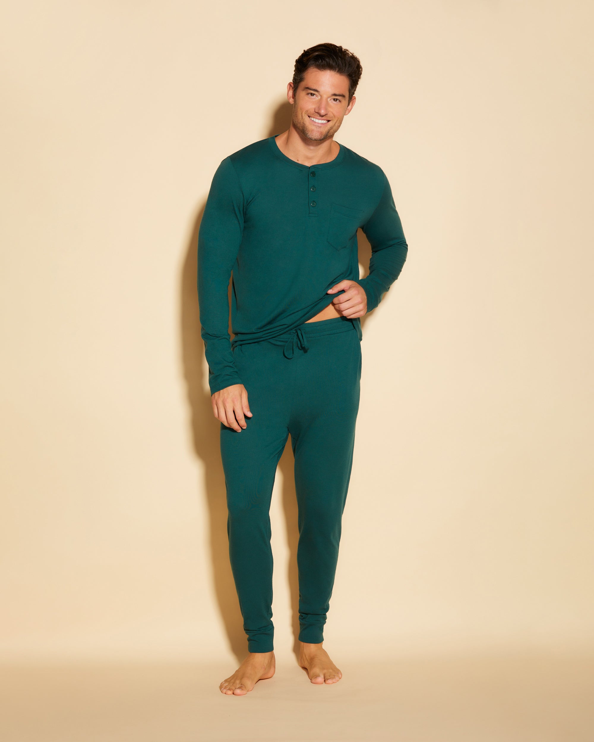 Verte Ensembles Homme - Bella Pyjama Henley & Jogger Pour Homme
