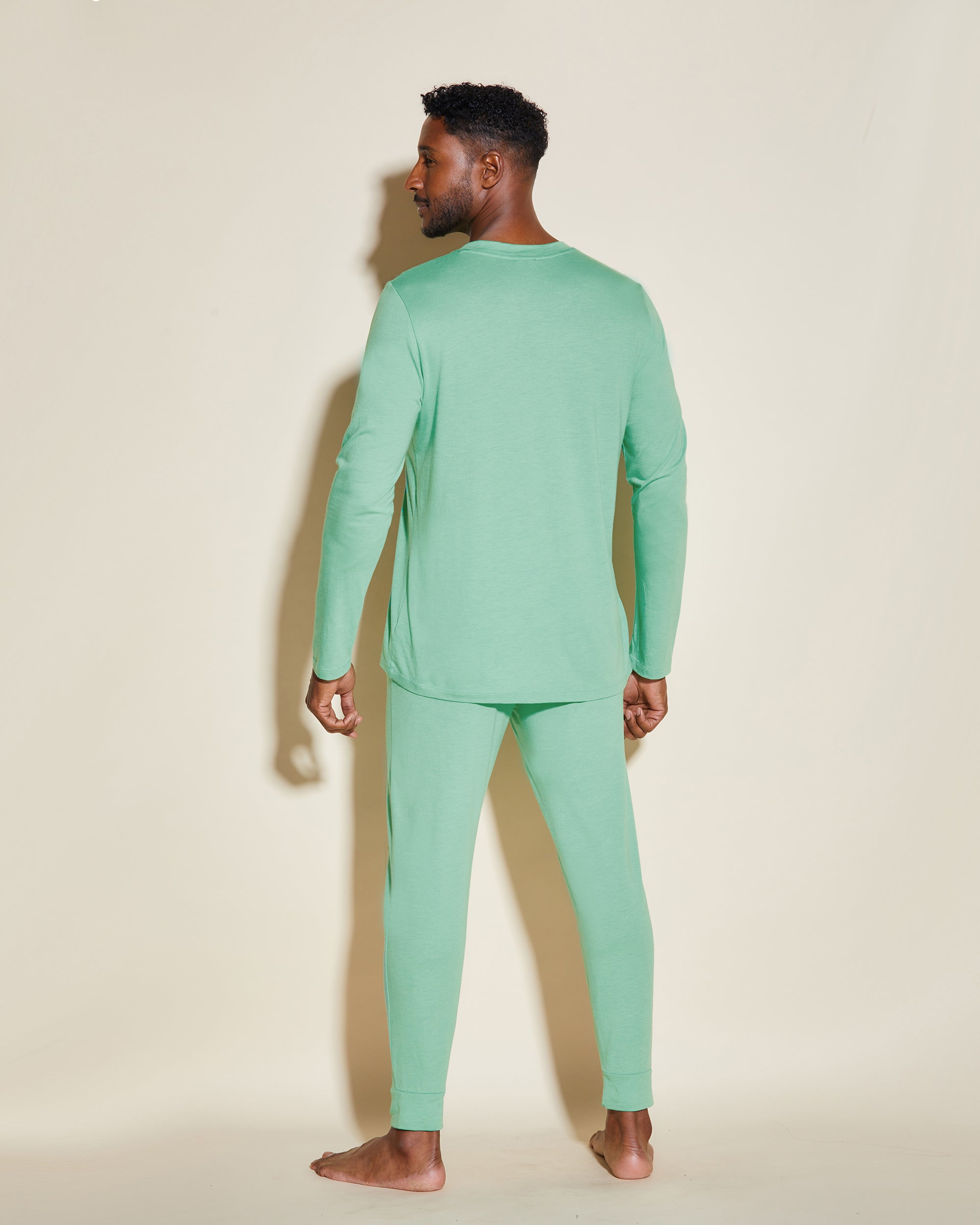 Green Men Sets - Bella Henley Men’S Pj Set