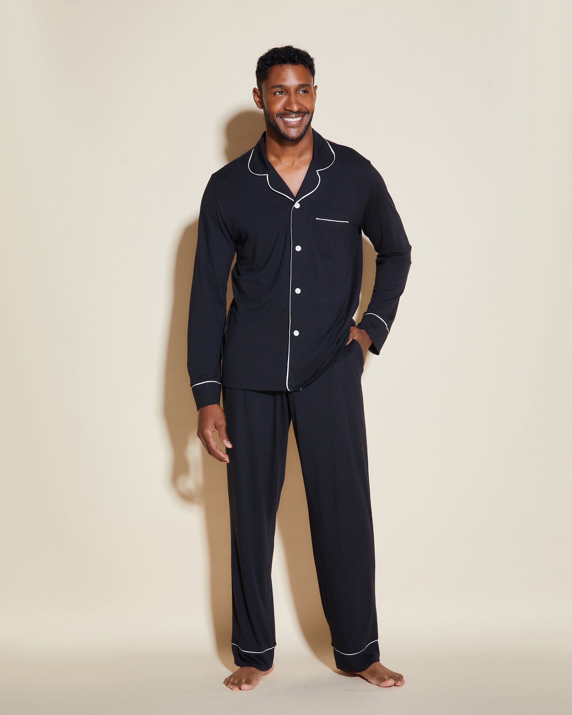 Noir Ensembles Homme - Bella Pyjama Classique Pour Homme