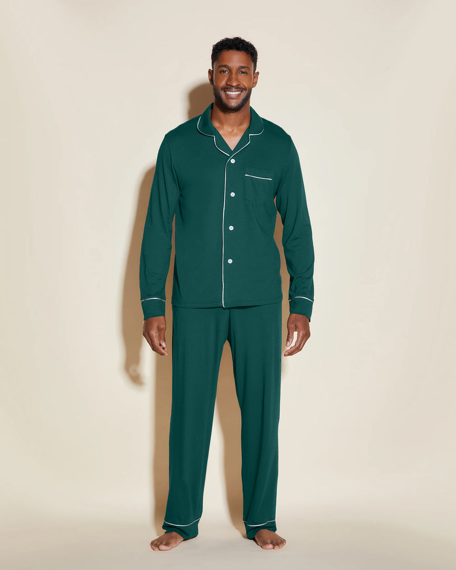 Verte Ensembles Homme - Bella Ensemble De Pyjama Classique À Manches Longues Et Pantalon Pour Hommes