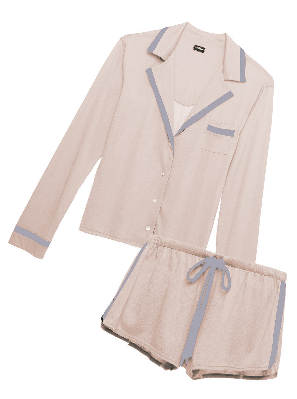 Pink Set - Bella Long Sleeve Top & Boxer Pajama Set