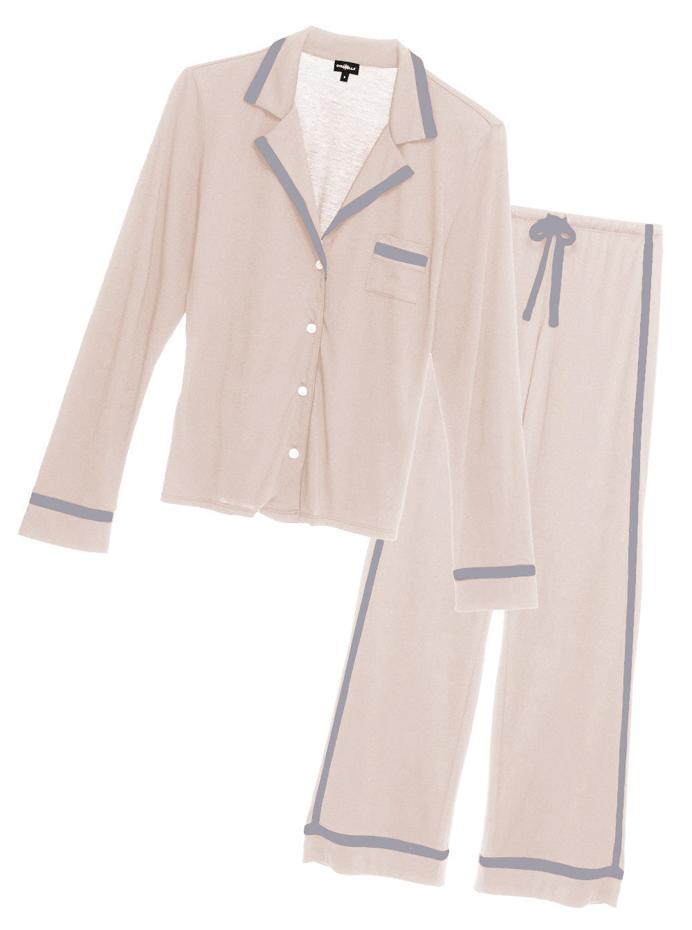 Rosa Set - Bella Pyjama Mit Langärmligem Oberteil Und Hose