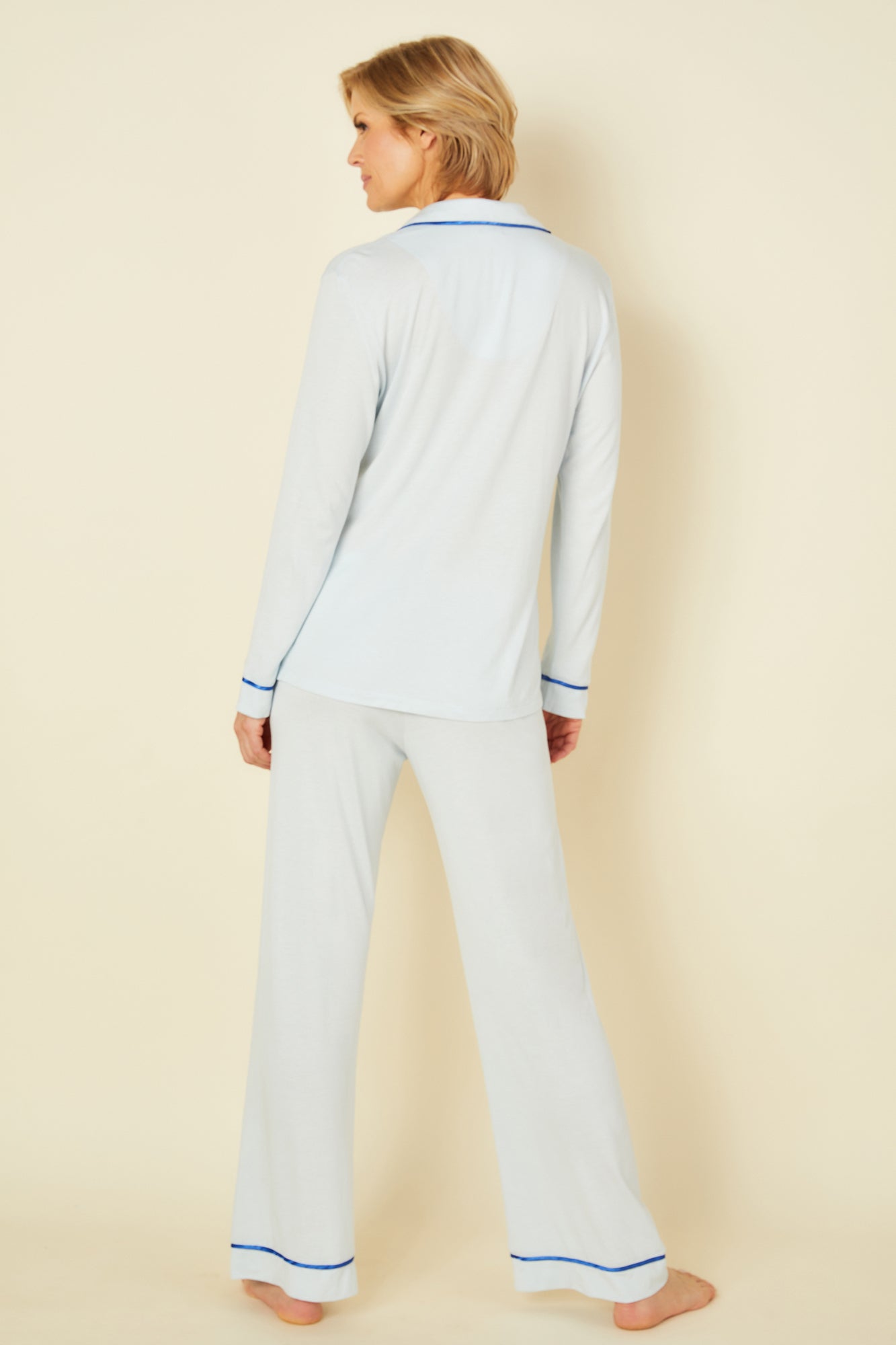 Blau Set - Bella Langärmligem Oberteil Und Hose