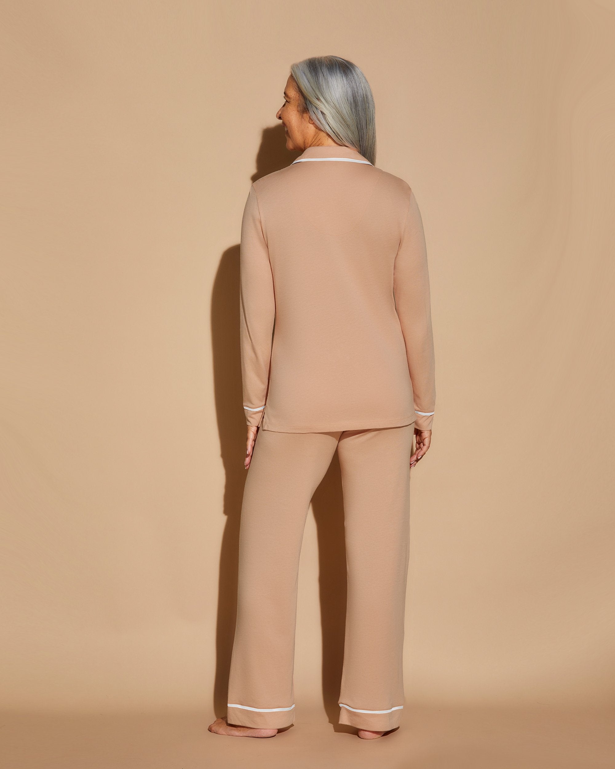 Brown Set - Bella Relaxed Long Sleeve Top & Pant