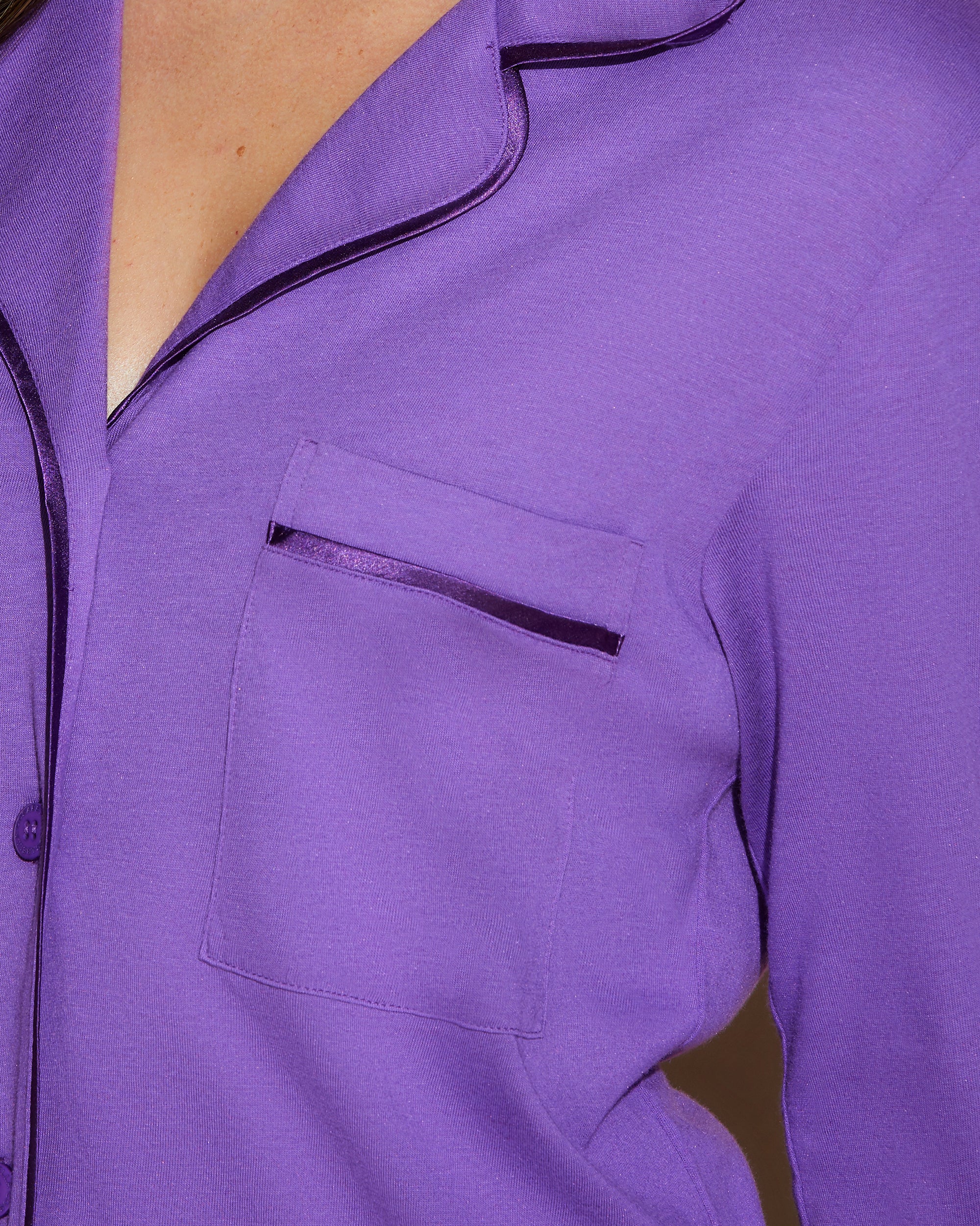 Viola Set - Bella Top A Manica Lunga E Pantalone Lungo