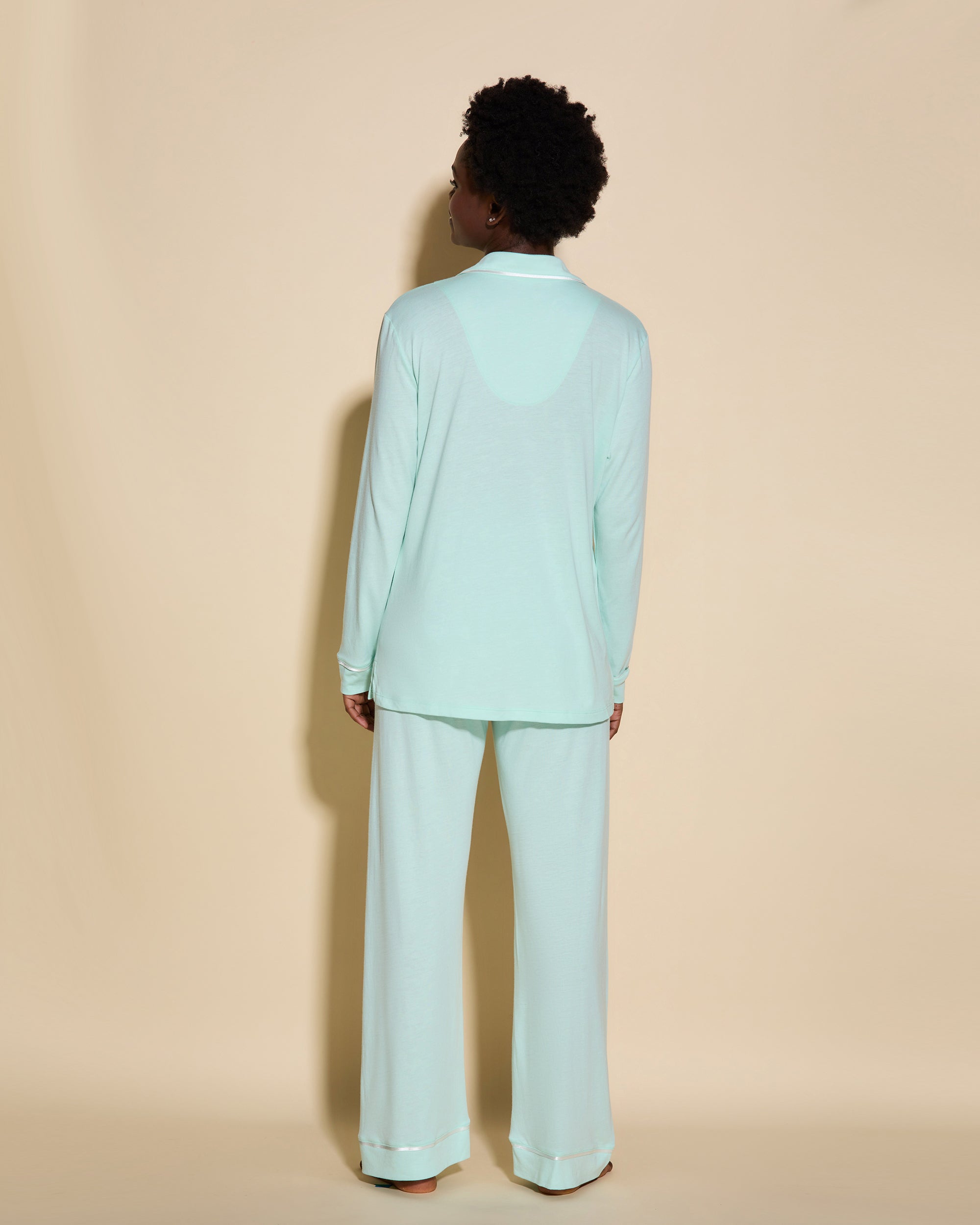 Blau Set - Bella Langärmligem Oberteil Und Hose