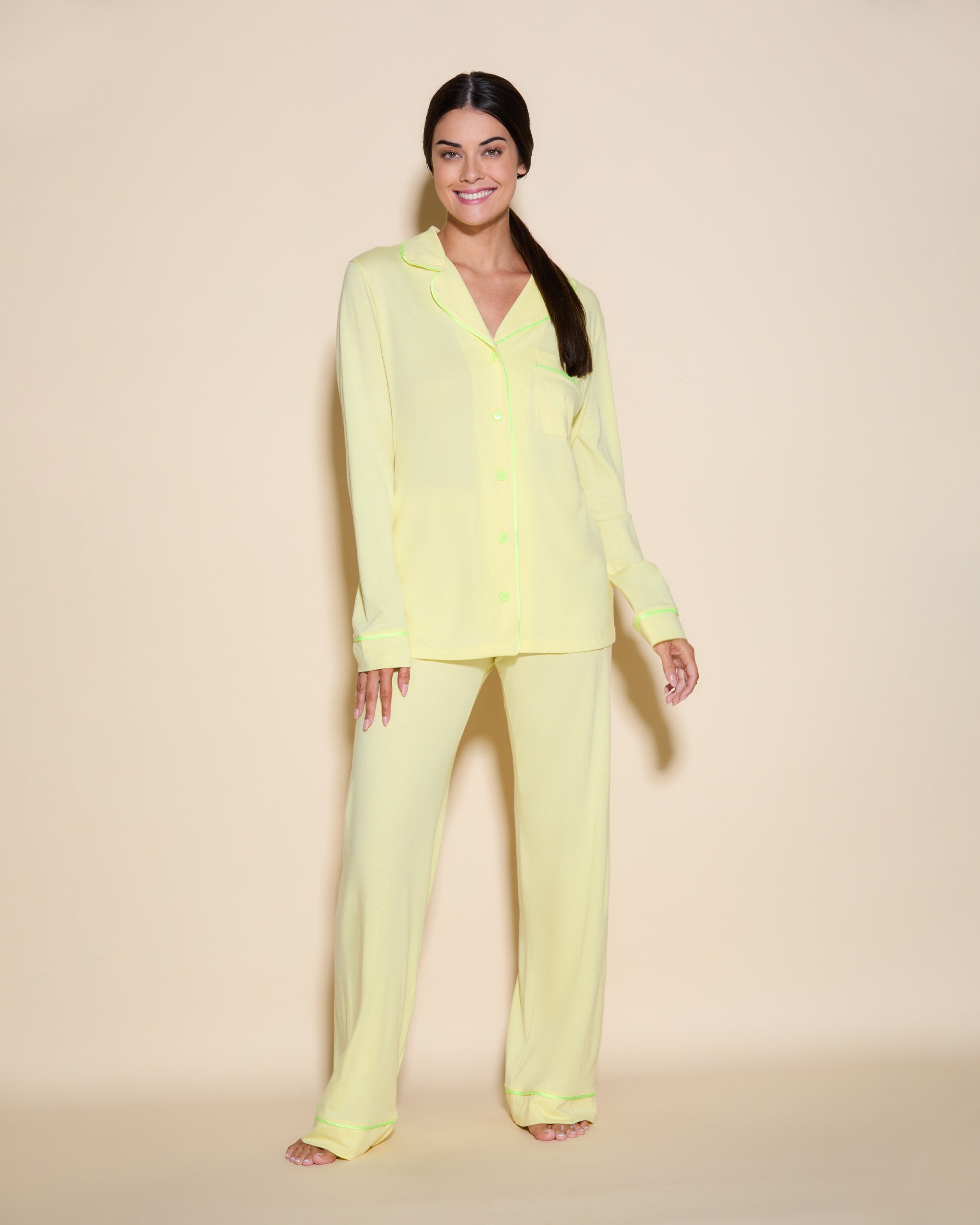 Yellow Set - Bella Relaxed Long Sleeve Top & Pant