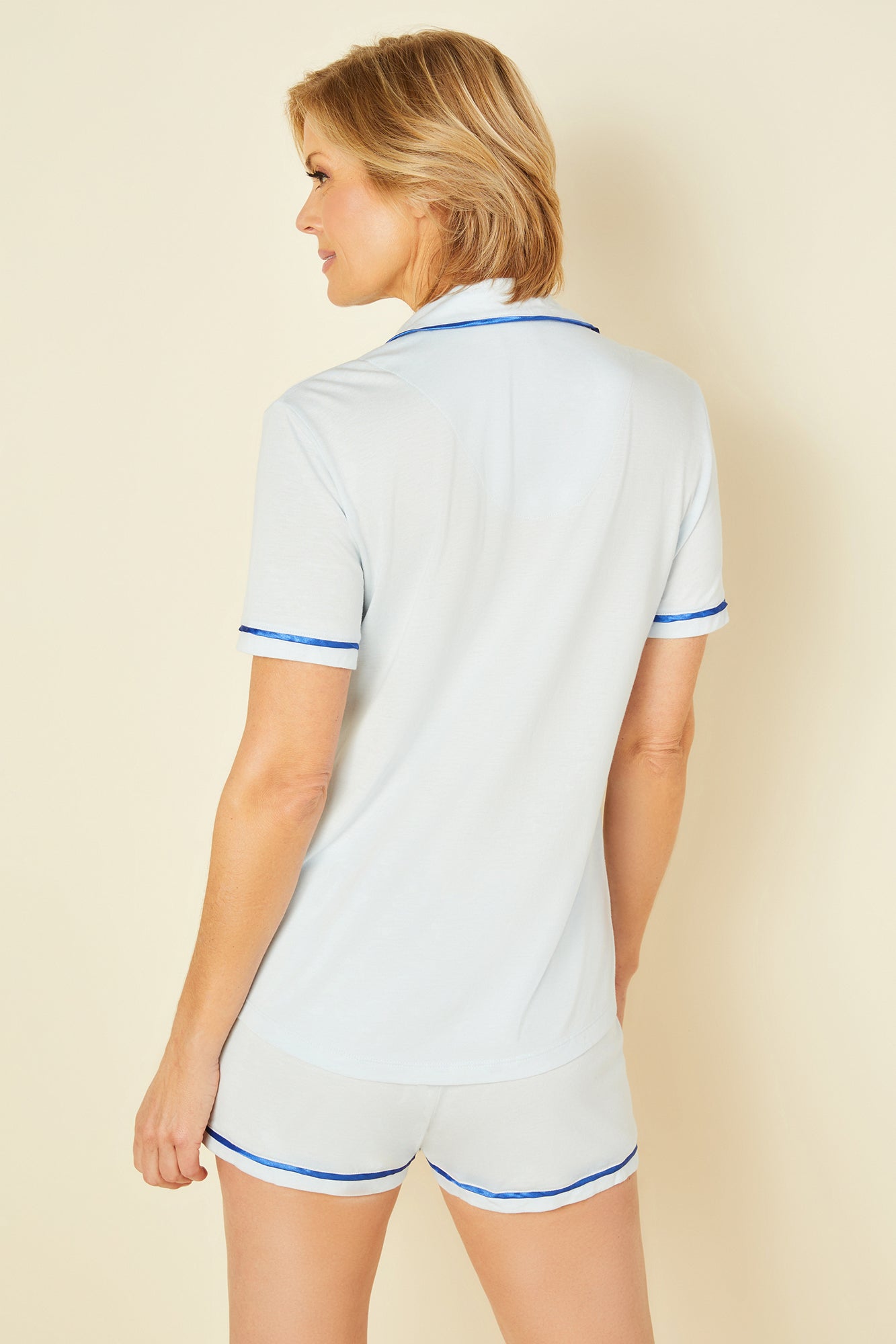 Blau Set - Bella Kurzärmliges Oberteil & Shorts Im Set