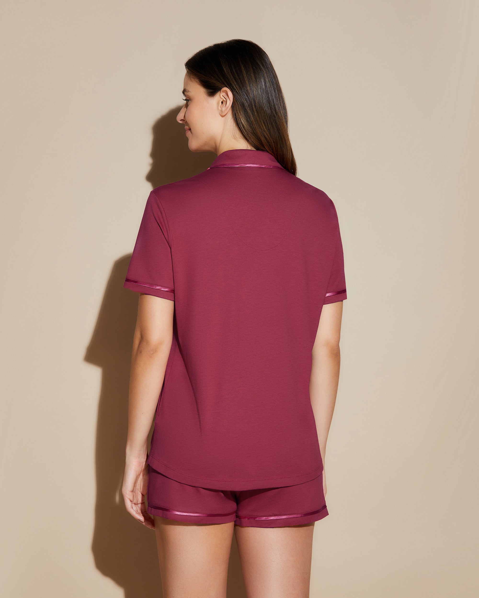 Rouge Ensemble - Bella Ensemble De Pyjama Haut Manches Courtes Et Short