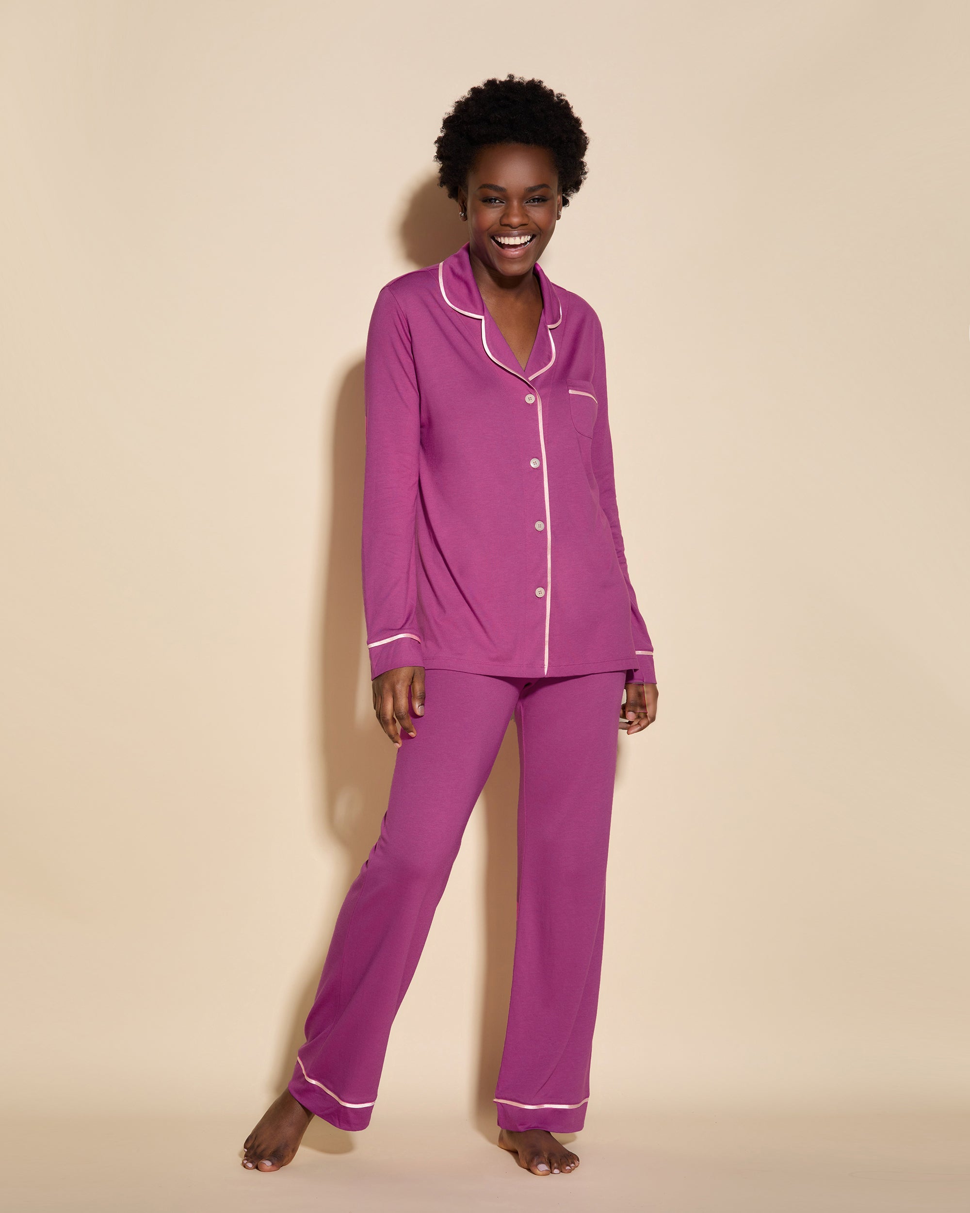 Pink Set - Bella Long Sleeve Top & Pant Pajama Set