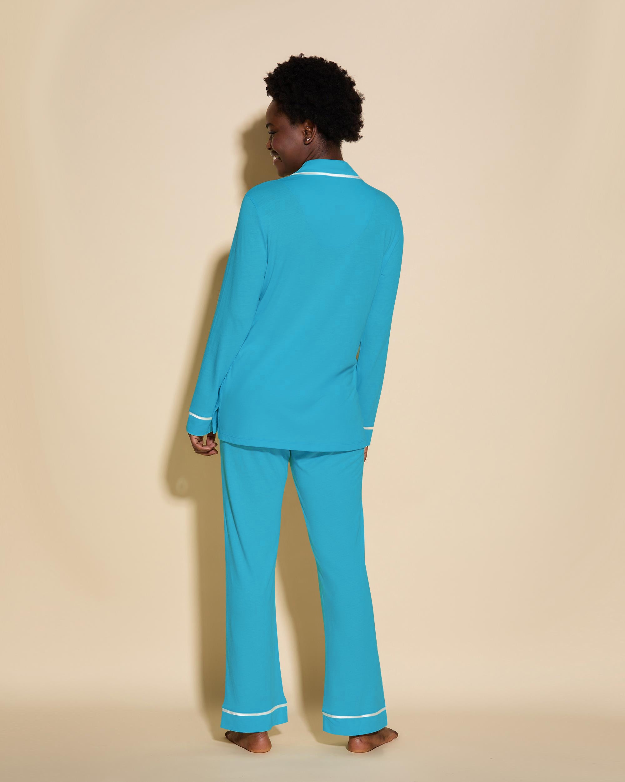 Blu Set - Bella Pigiama Con Top A Maniche Lunghe E Pantaloni