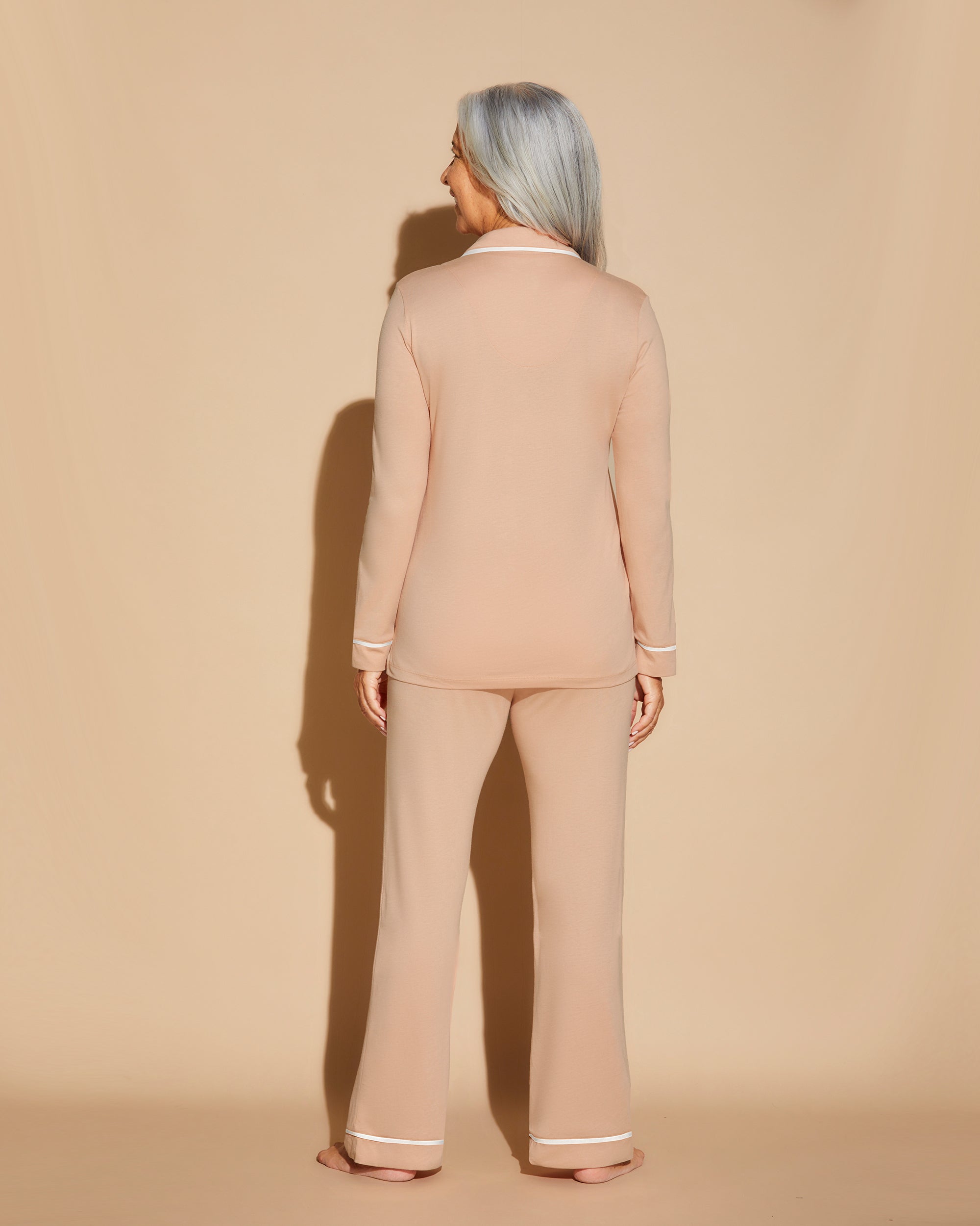 Marron Ensemble - Bella Ensemble De Pyjama Haut Manches Longues Et Pantalon