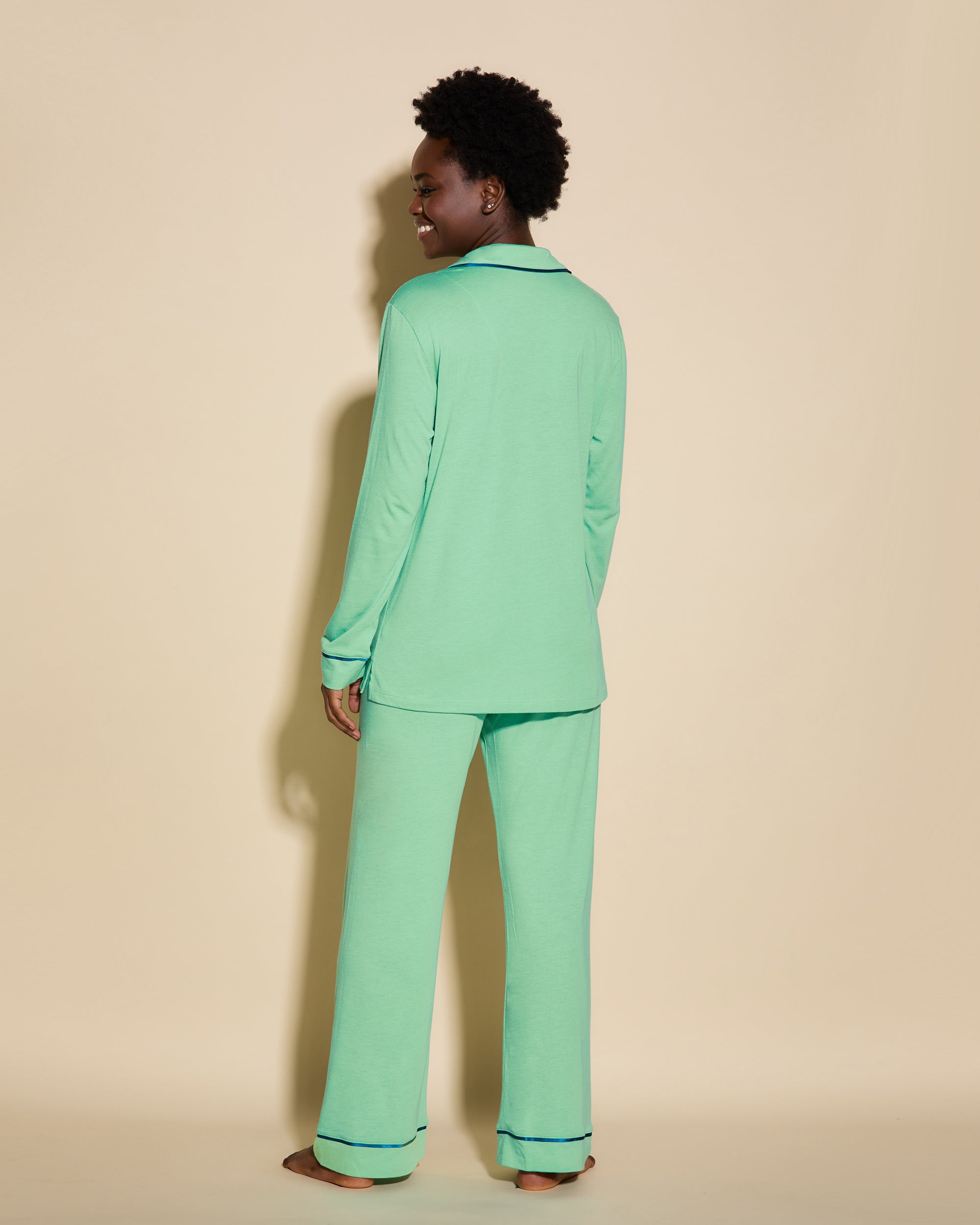 Green Set - Bella Long Sleeve Top & Pant Pajama Set