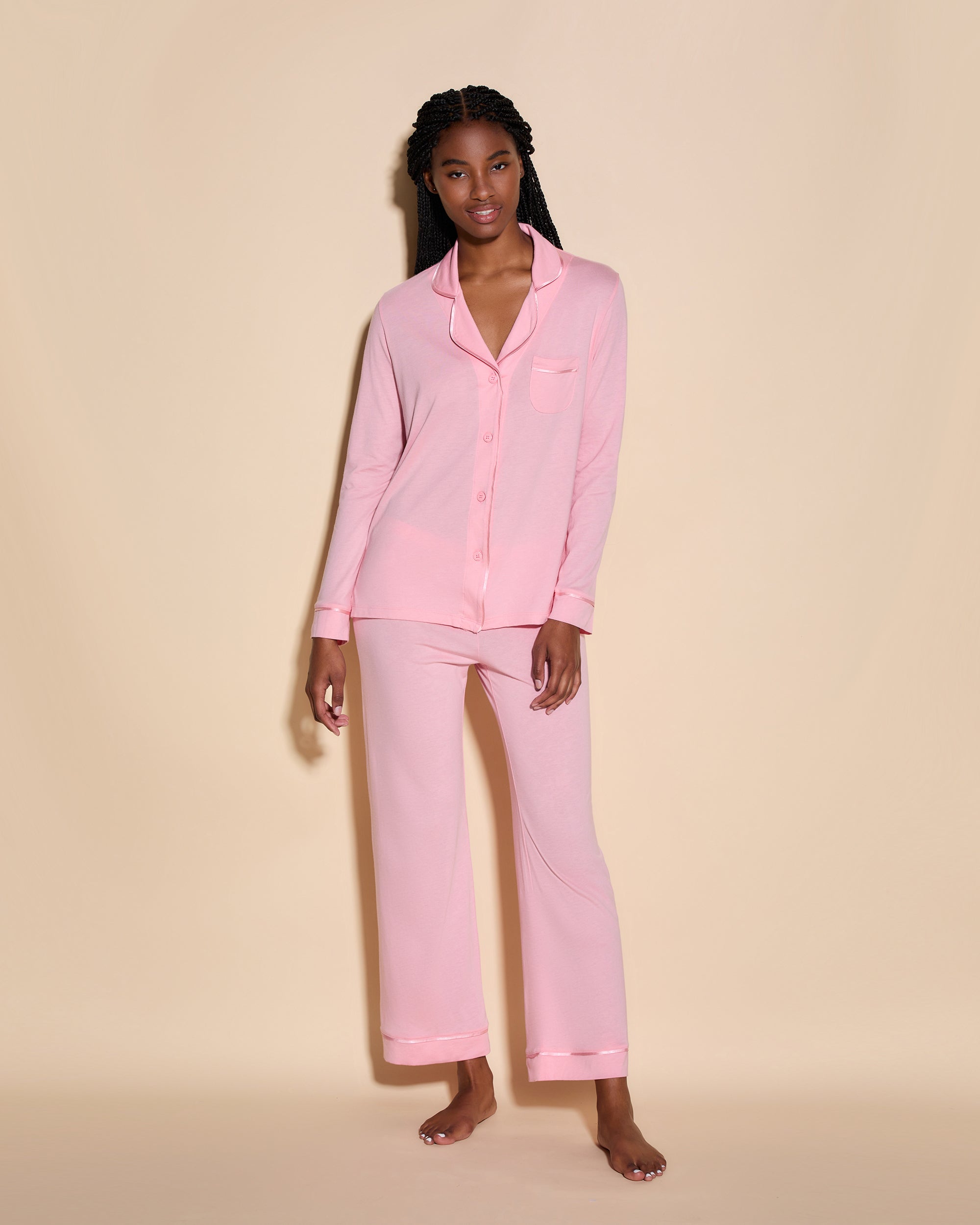 Rosa Set - Bella Langärmliges Oberteil & Hose Im Set