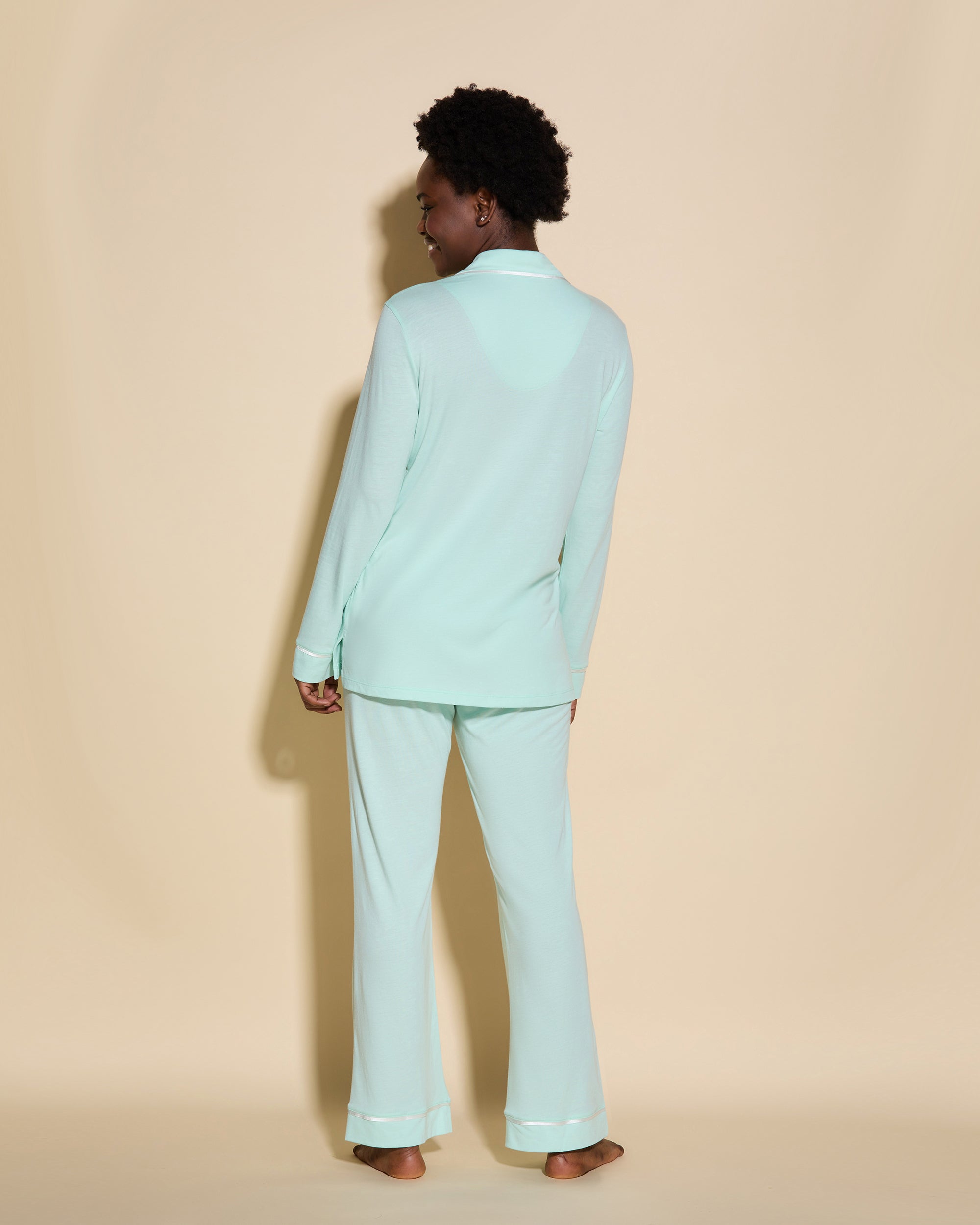 Bleue Ensemble - Bella Ensemble De Pyjama Haut Manches Longues Et Pantalon